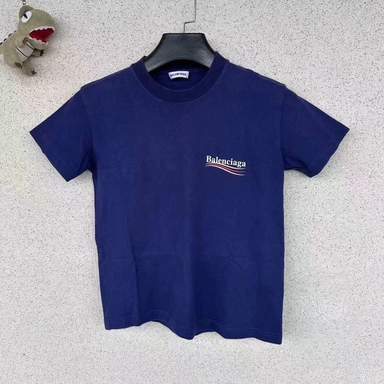 Balenciaga Balenciaga Blue Cola Short Sleeve T-shirt - dmc Size US M / EU 48-50 / 2 - 1 Thumbnail