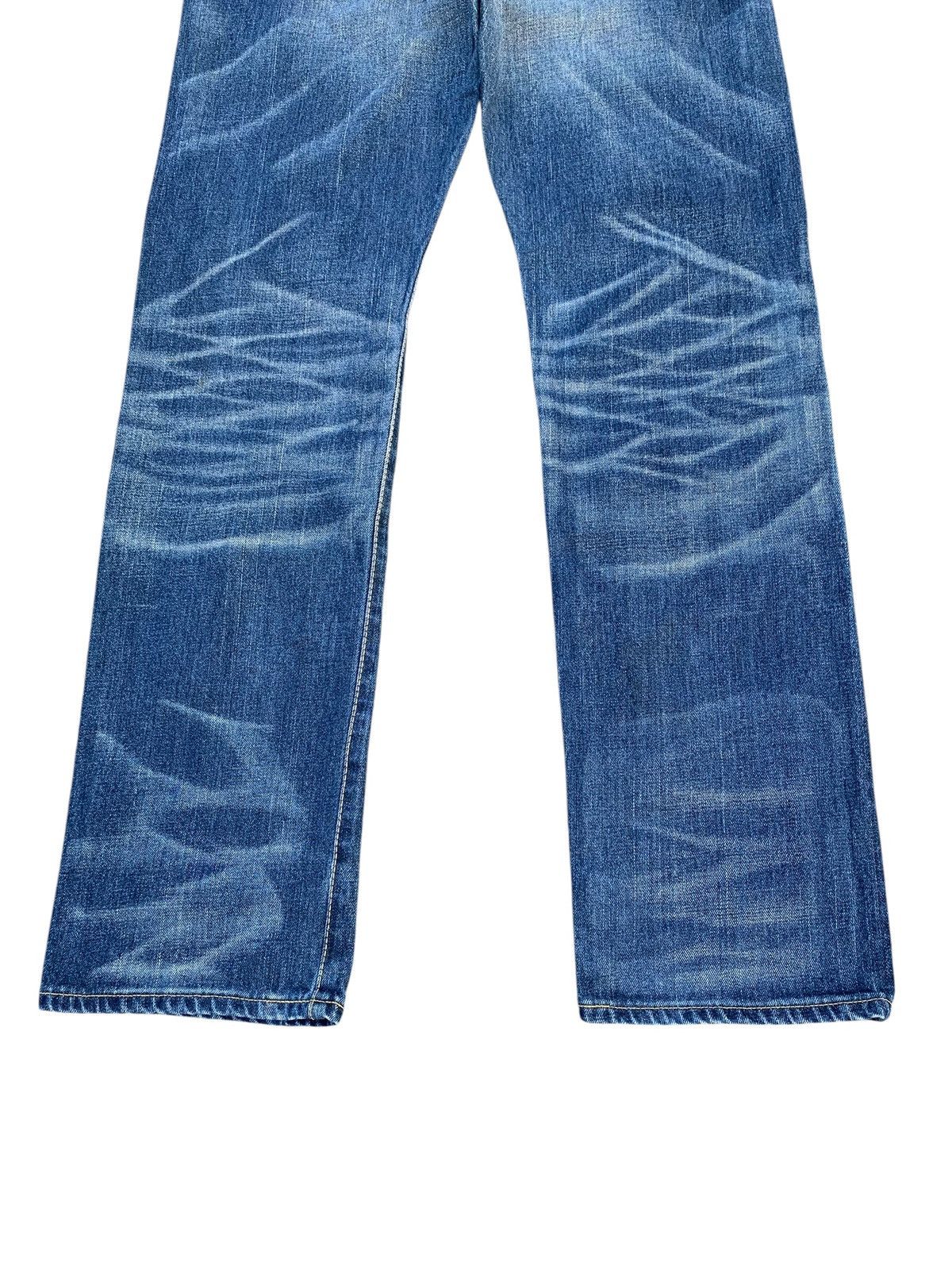 Kapital VINTAGE EDWIN 505zx SELVEDGE BUCKLE BACK DISTRESSED DENIM Size US 35 - 8 Thumbnail