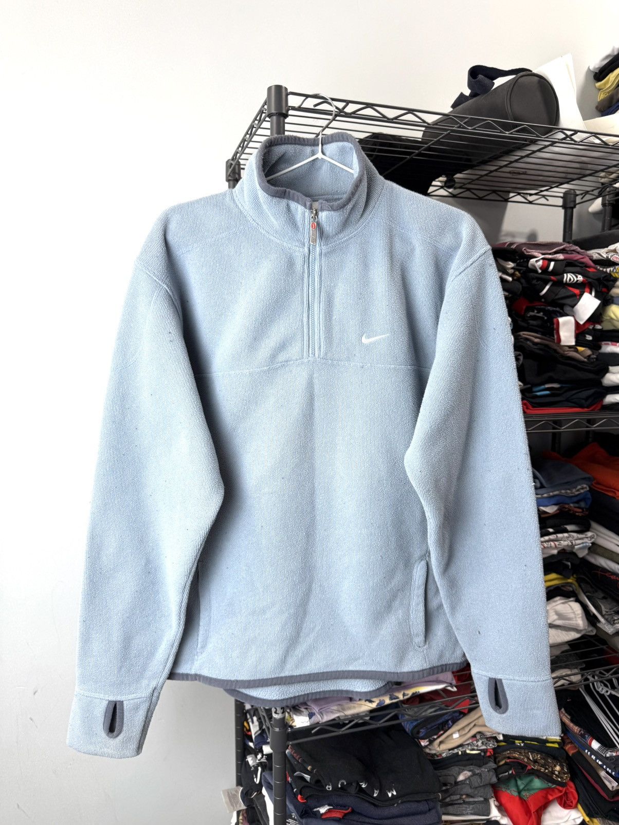 Nike Vintage 1990’s Nike Fleece Sweatshirt Y2K Hype Size US M / EU 48-50 / 2 - 1 Thumbnail