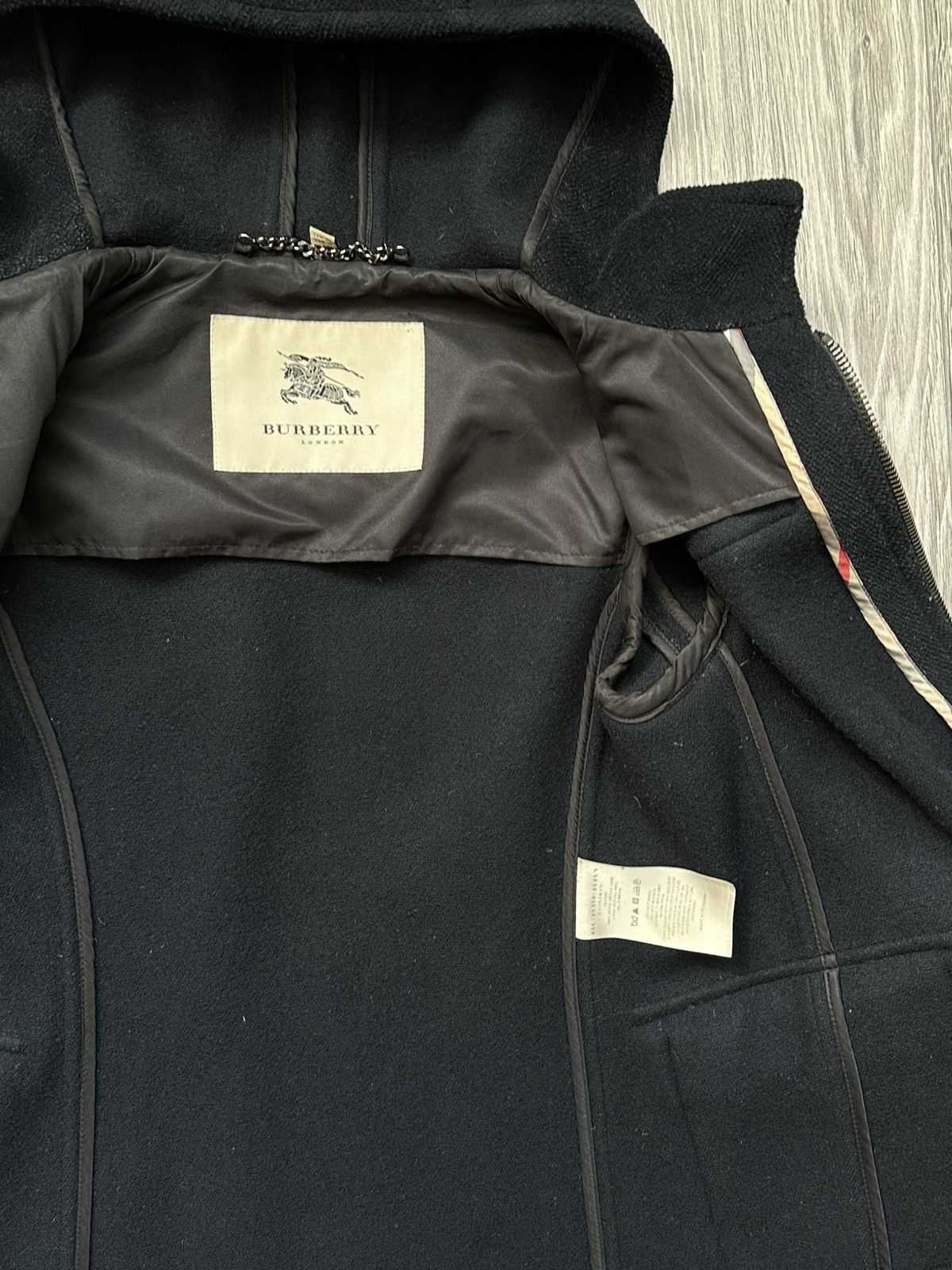 Burberry Burberry Classic Wool Womens Hooded Duffle Coat Size S / US 4 / IT 40 - 7 Thumbnail