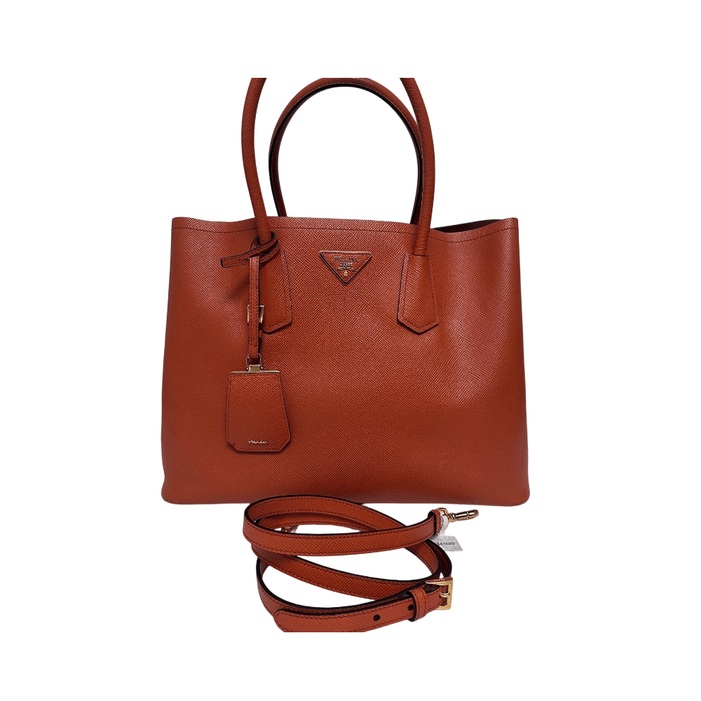 Prada Prada Orange Saffiano Tote Bag Size ONE SIZE - 1 Thumbnail