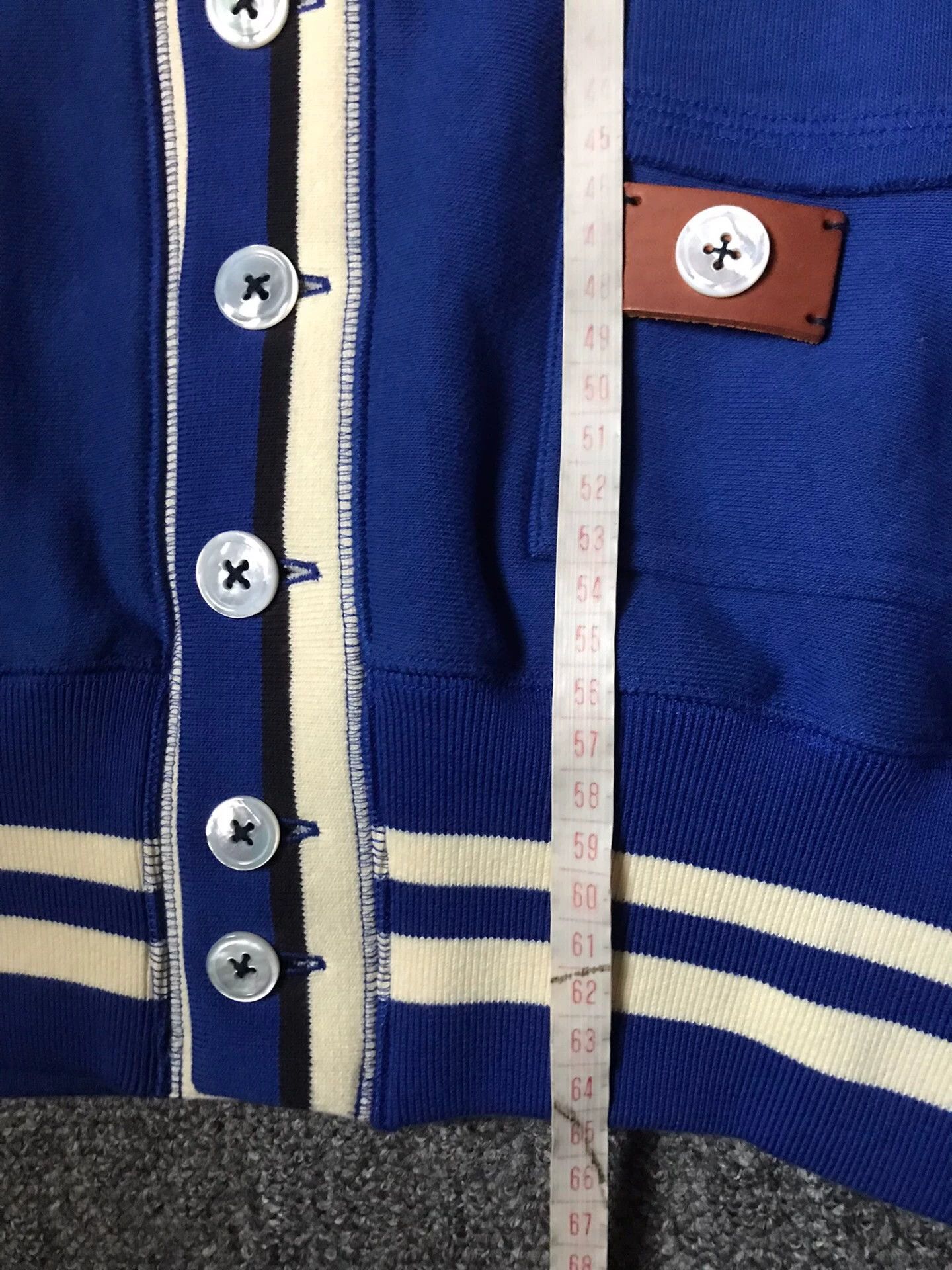 Other KHOKI Japan designer blue white letter cardigan 2 Size US M / EU 48-50 / 2 - 7 Thumbnail