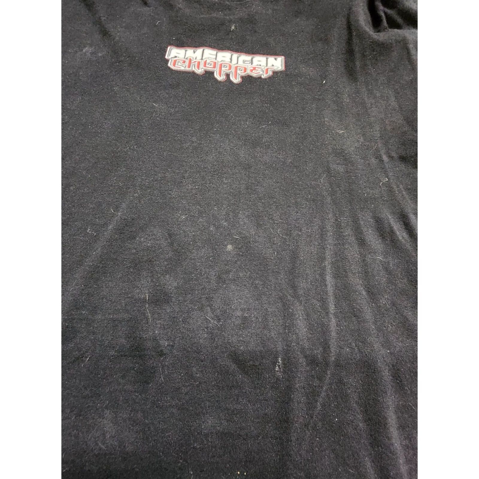 Doublet VINTAGE American Chopper T-Shirt Black 2-Sided Distressed Short Sleeve L Mens — 90s Motorcycle Fire Theme Size US L / EU 52-54 / 3 - 4 Thumbnail