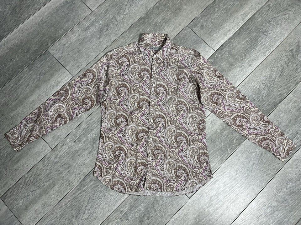 Etro ETRO Mens Shirt Slim Long Sleeve Cotton Size M Size US M / EU 48-50 / 2 - 11 Thumbnail