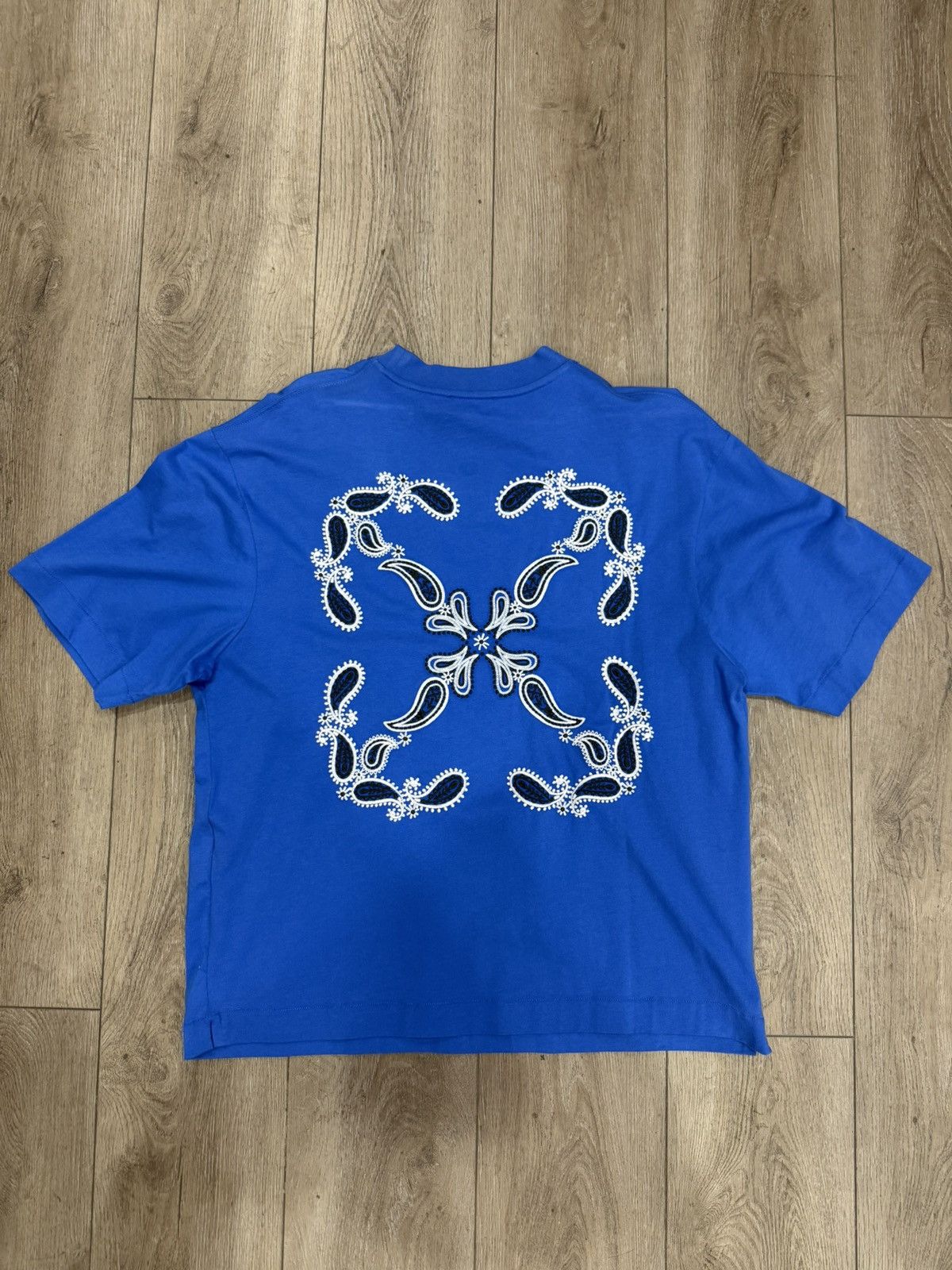 Off-White Off-White Blue Paisley T-Shirt Size US S / EU 44-46 / 1 - 2 Thumbnail