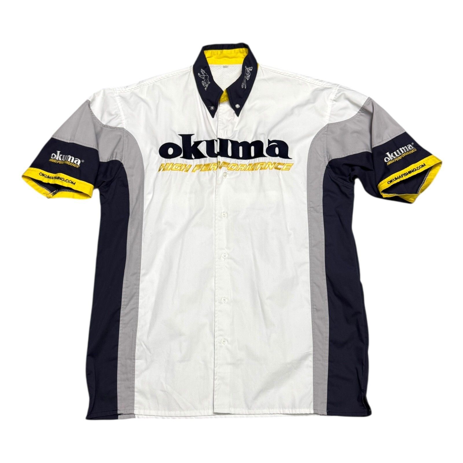 Other OKUMA Fishing Mechanic Racing Button Tee Shirt Mens XL Size US XL / EU 56 / 4 - 1 Thumbnail