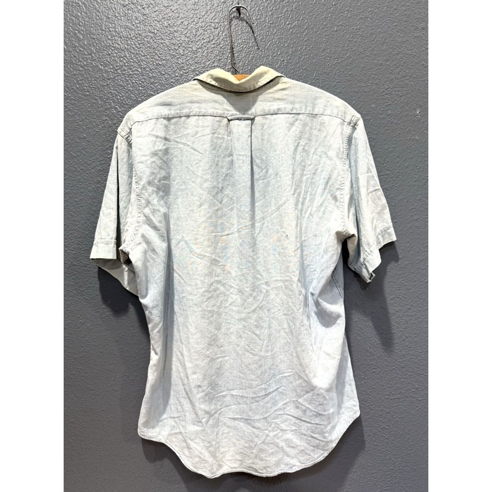 Vintage VINTAGE Golden Vee Cotton Chambray Button Up Polo Shirt Adult Medium Size US M / EU 48-50 / 2 - 5 Thumbnail