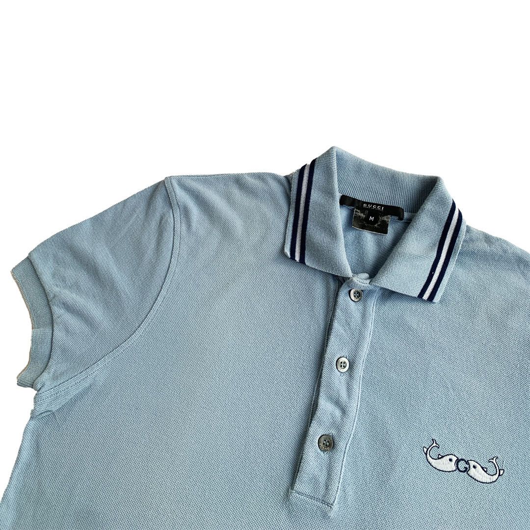 Gucci Gucci Polo - Whale Crest Polo - Blue - M Size US M / EU 48-50 / 2 - 3 Thumbnail