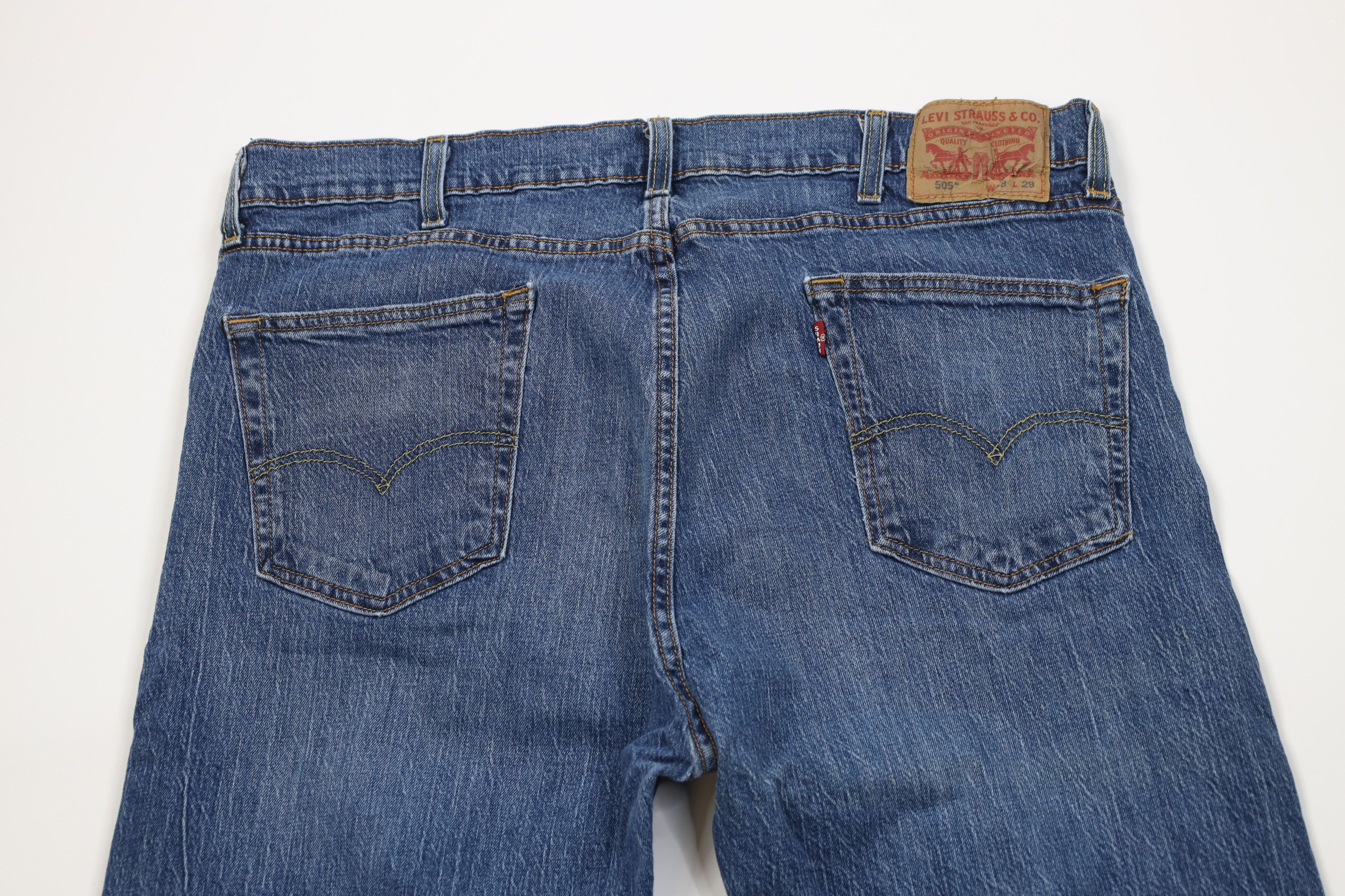 Levi's Vintage Y2K Levis 505 Regular Fit Straight Leg Jeans Blue Size US 38 / EU 54 - 11 Thumbnail