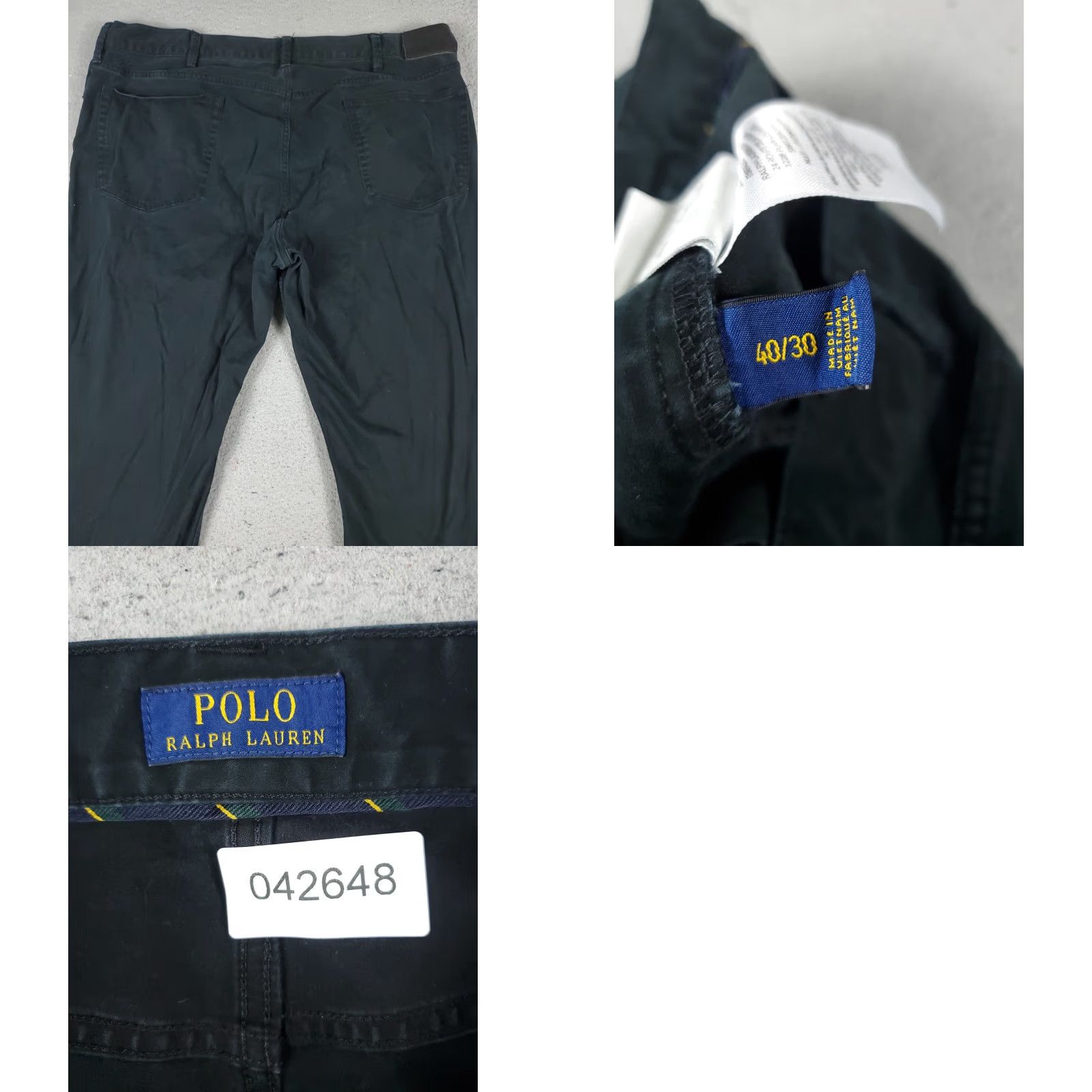 Ralph Lauren Ralph Lauren Chino Pants Mens 40x30 Black Flat Front Casual Trousers Size US 40 / EU 56 - 8 Thumbnail
