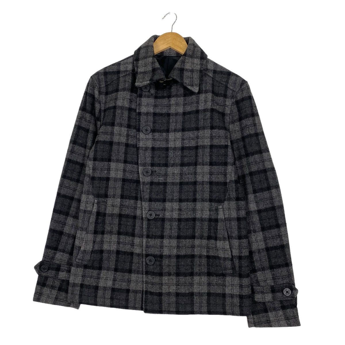 Japanese Brand Katharine Hamnett slant button plaid jacket Size US S / EU 44-46 / 1 - 2 Thumbnail