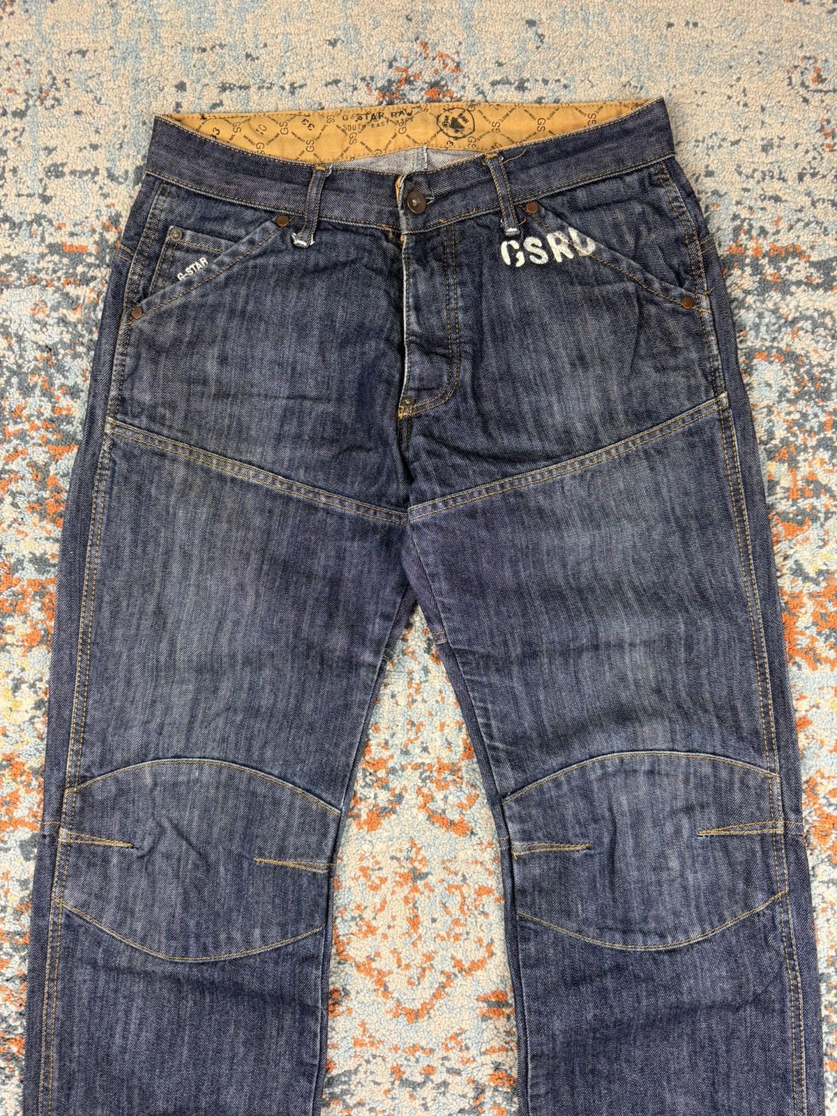 G-Star × Japanese Brand Vintage Y2K G-Star RAW radar biker denim jeans Size US 31 - 7 Thumbnail