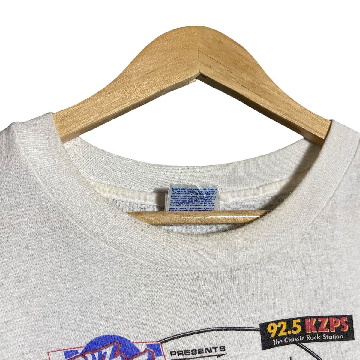 Band Tees × Vintage Vintage 90s Buz Post 92.75 KZPS The Classic Rock Station Tee Size US XL / EU 56 / 4 - 9 Thumbnail