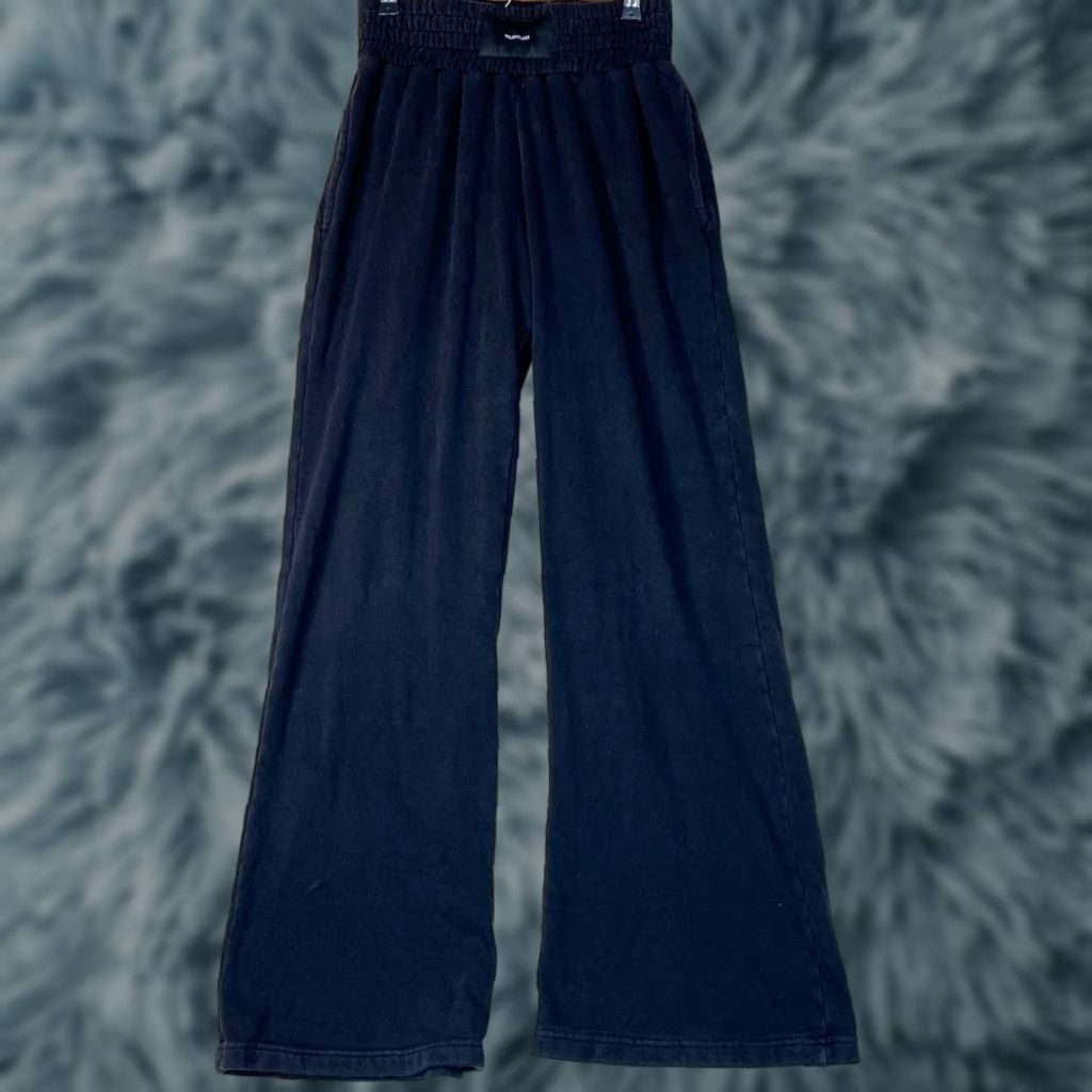 Talentless Talentless Pants Black XS Cotton Elastic Waist Wide Leg Flared Sweatpants Women XS Size 26" / US 2 / IT 38 - 1 Thumbnail