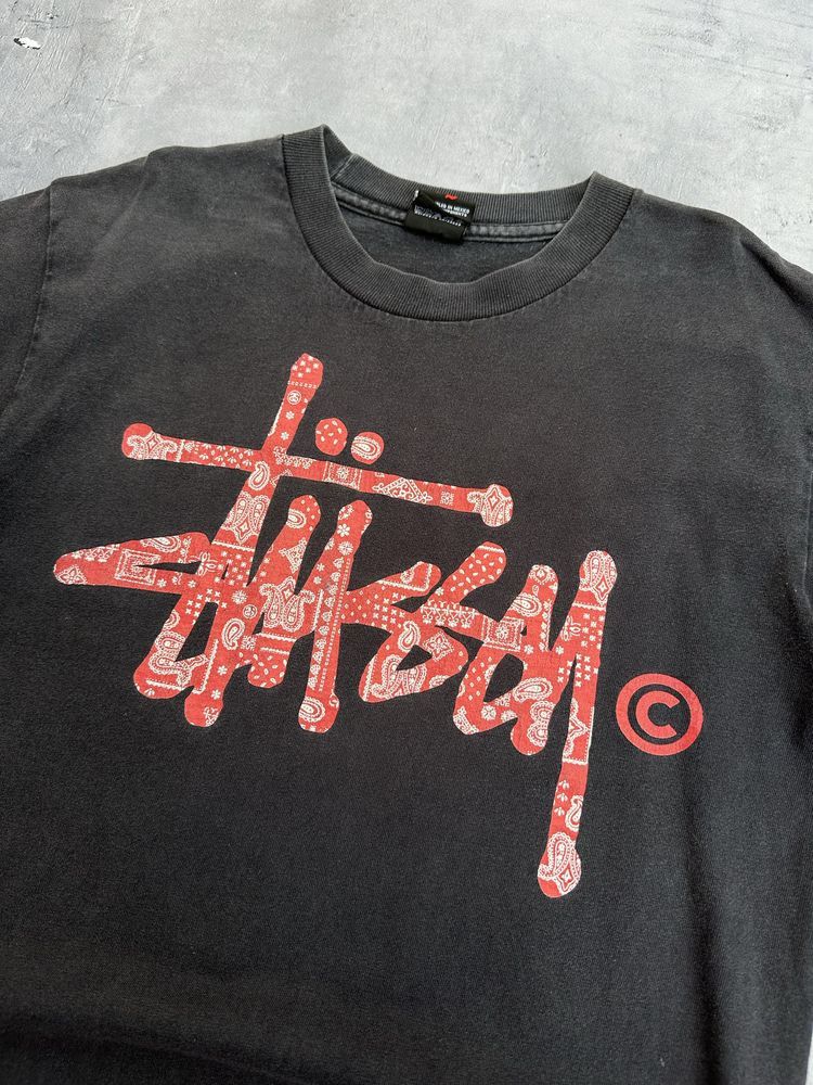 Stussy Vintage Stussy bandana T-shirt Size US S / EU 44-46 / 1 - 1 Thumbnail
