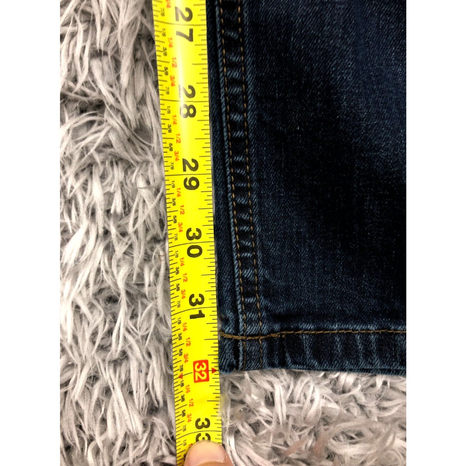 Kenzo Ze Enzo Skinny Jeans Jeans Mid Rise 32 Long Mens Blue Medium Wash 5-Pocket Denim Cotton Blend Belt Loops Zip Fly Button Fly Regular Inseam 34" Size US 32 / EU 48 - 3 Thumbnail