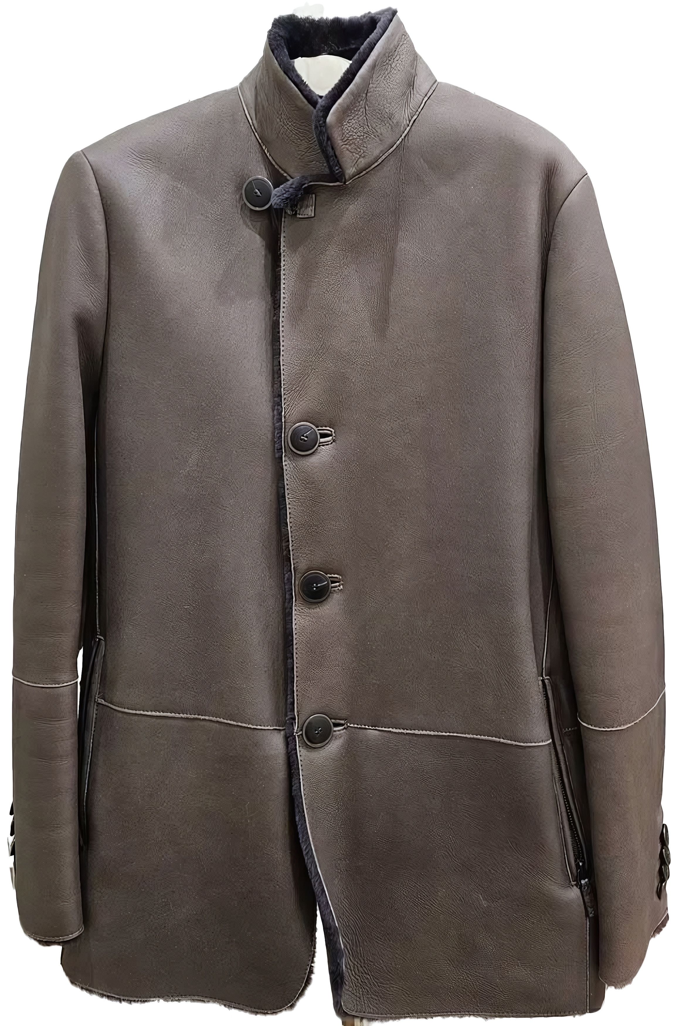Giorgio Armani Mainline Asymmetrical Shearling Coat
