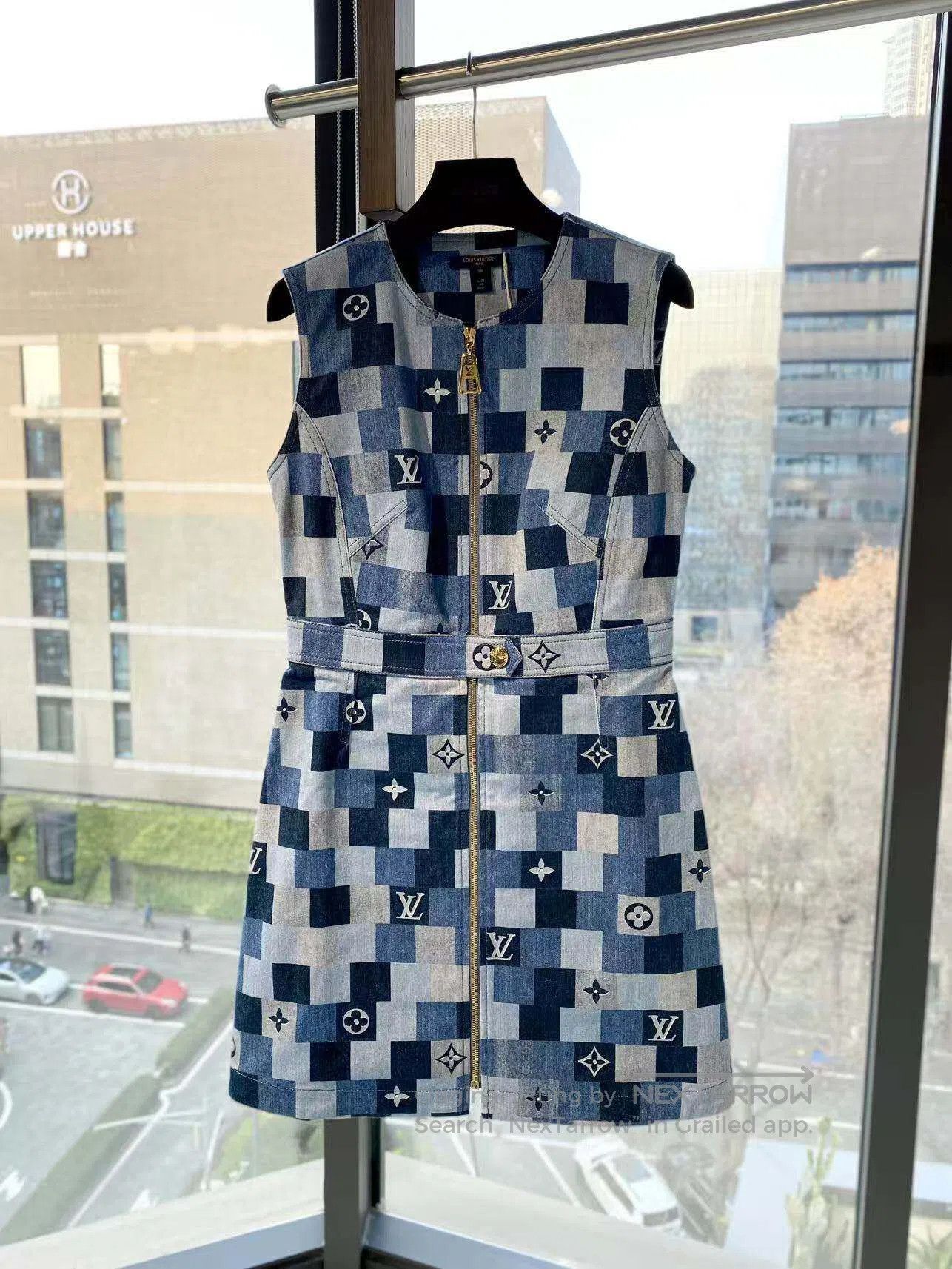 Louis Vuitton Louis Vuitton Denim old flower full of printed dress| Size XS / US 0-2 / IT 36-38 - 2 Thumbnail