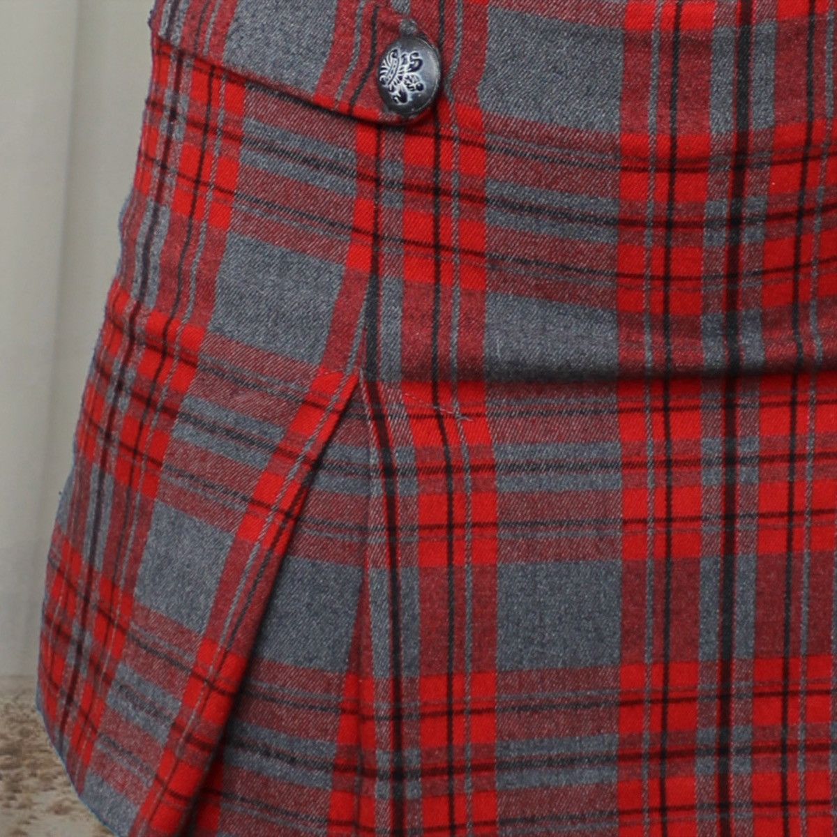 Other 🦌GREY TARTAN MINISKIRT🦌 Size 26" / US 2 / IT 38 - 4 Thumbnail