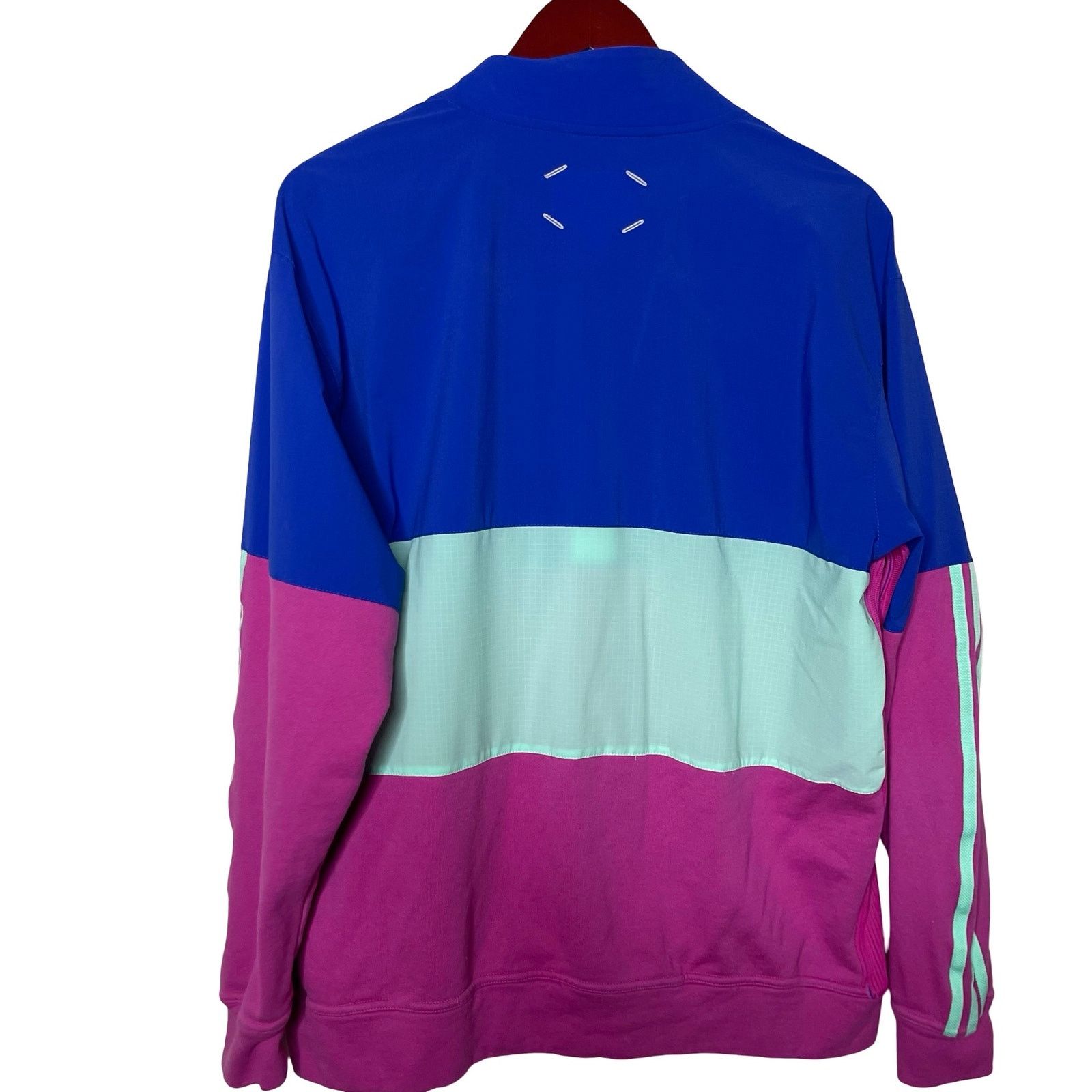 Adidas ADIDAS Men Golf Adicross Anorak 1/4-Zip Pullover BLUE PINK L Size US L / EU 52-54 / 3 - 2 Thumbnail