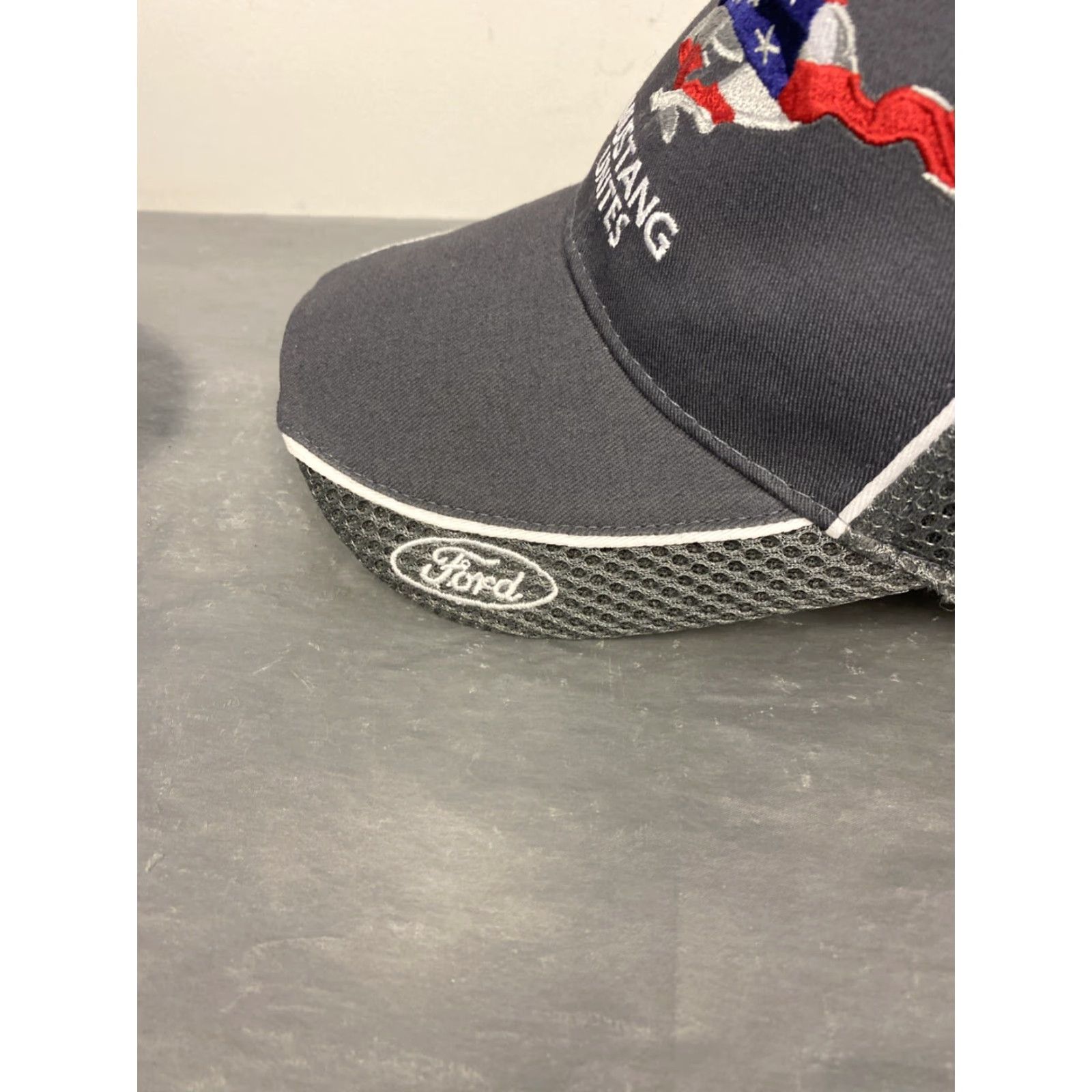 Ford Ford Mustang Baseball Cap Unisex Adults Gray Adjustable Canvas Sports Casual Men Women Size ONE SIZE - 7 Thumbnail
