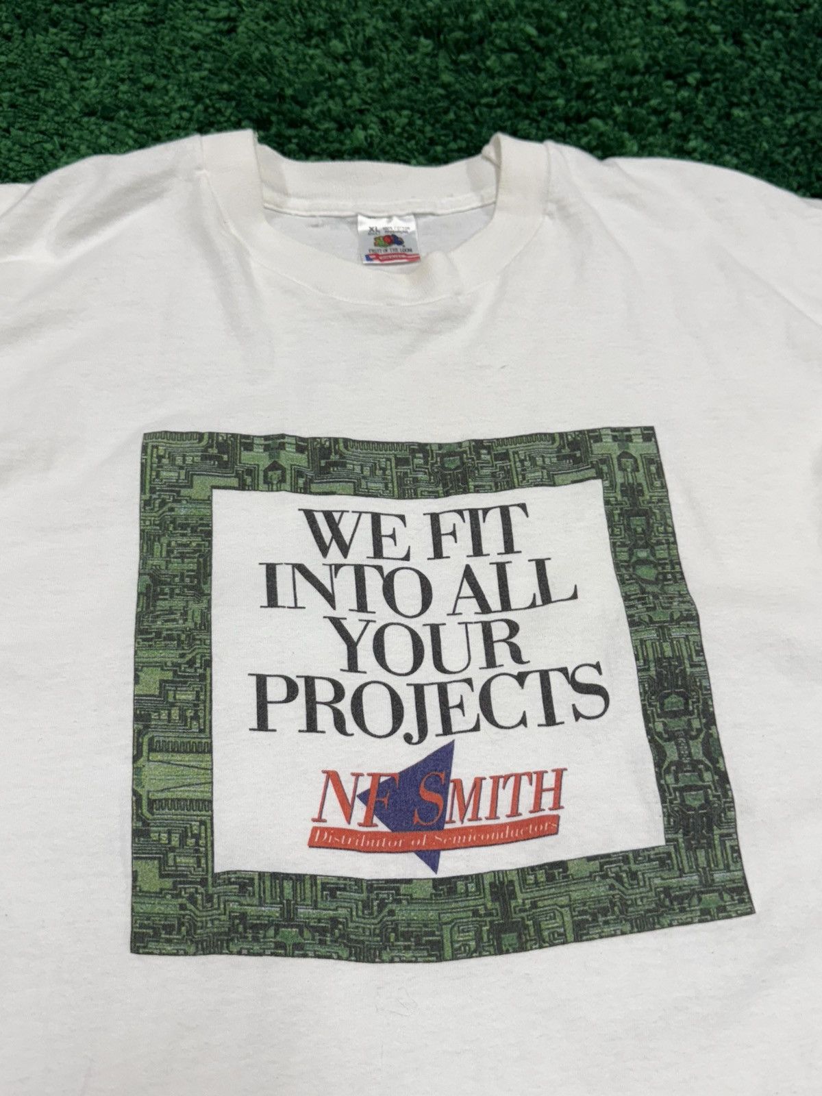 Fruit Of The Loom × Vintage Vintage 90s Computer / Circuit Board Projects Tee White XL Size US XL / EU 56 / 4 - 3 Thumbnail