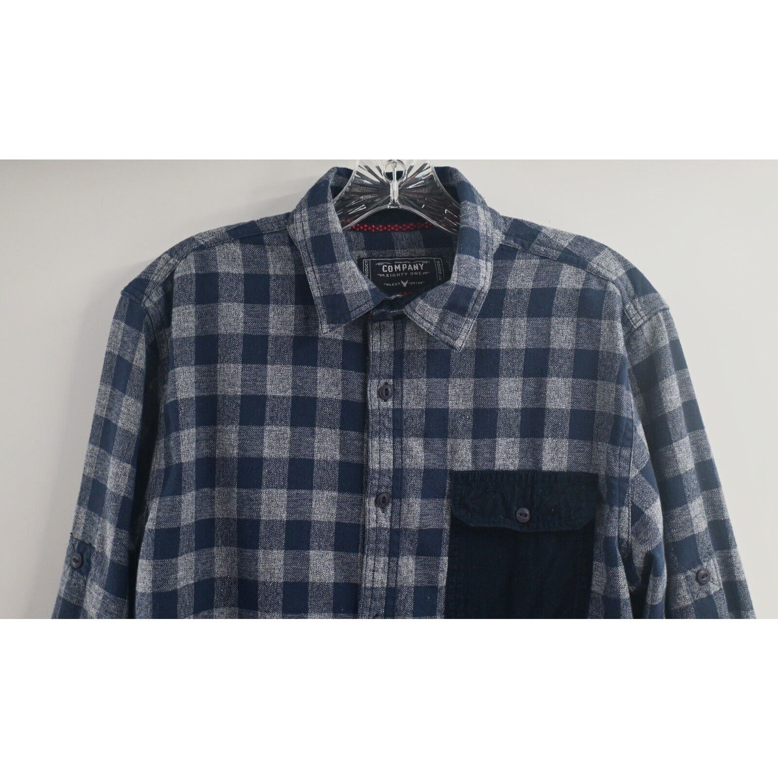 Company 81 Company Eighty One Western Flannel Navy Blue Shirt L Gorp Size US L / EU 52-54 / 3 - 2 Thumbnail