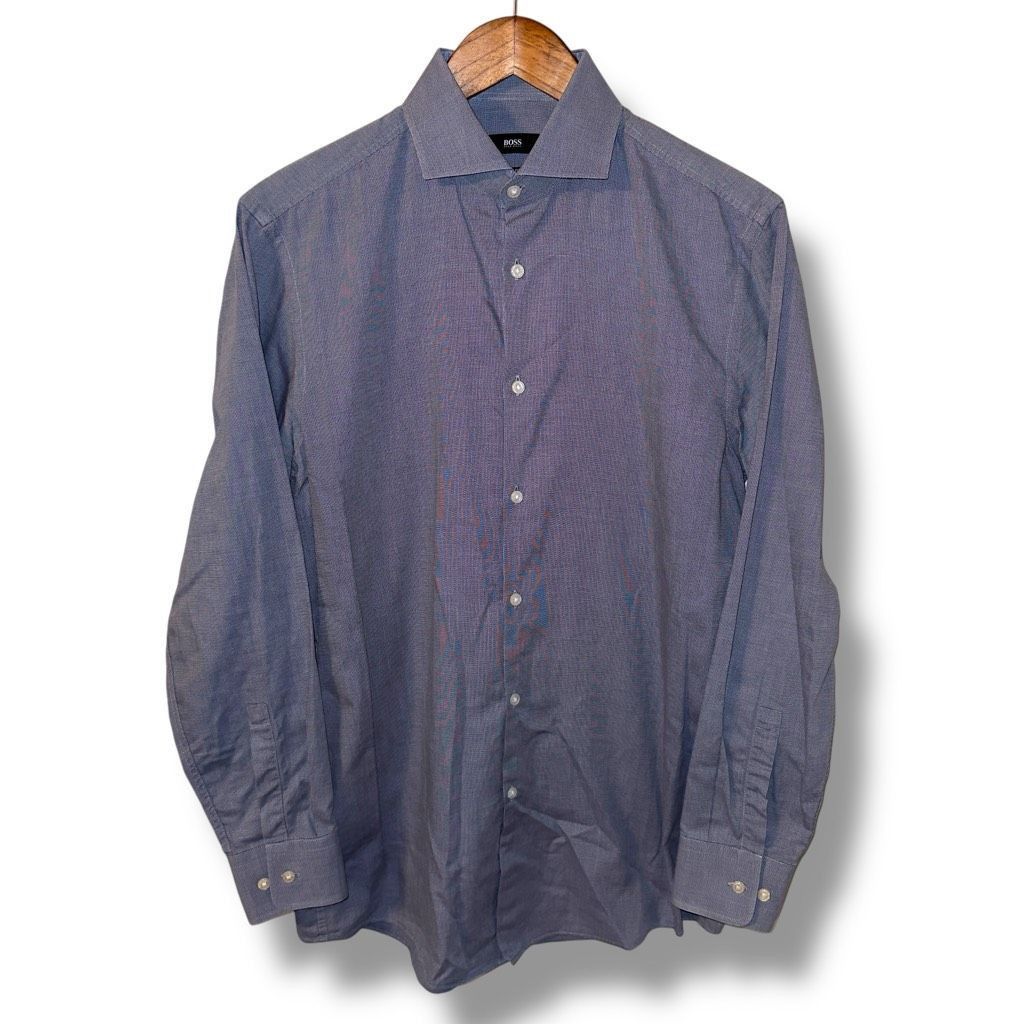 Hugo Boss Boss Hugo Boss French Blue Sharp-Fit Spread Collar Dress Shirt M 15.5 Size US M / EU 48-50 / 2 - 1 Thumbnail