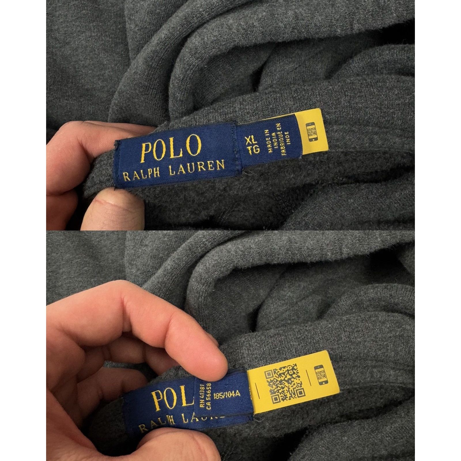 Polo Ralph Lauren Polo Ralph Lauren Men Gray Cotton Pullover Melange Hoodie XL Size US XL / EU 56 / 4 - 2 Thumbnail