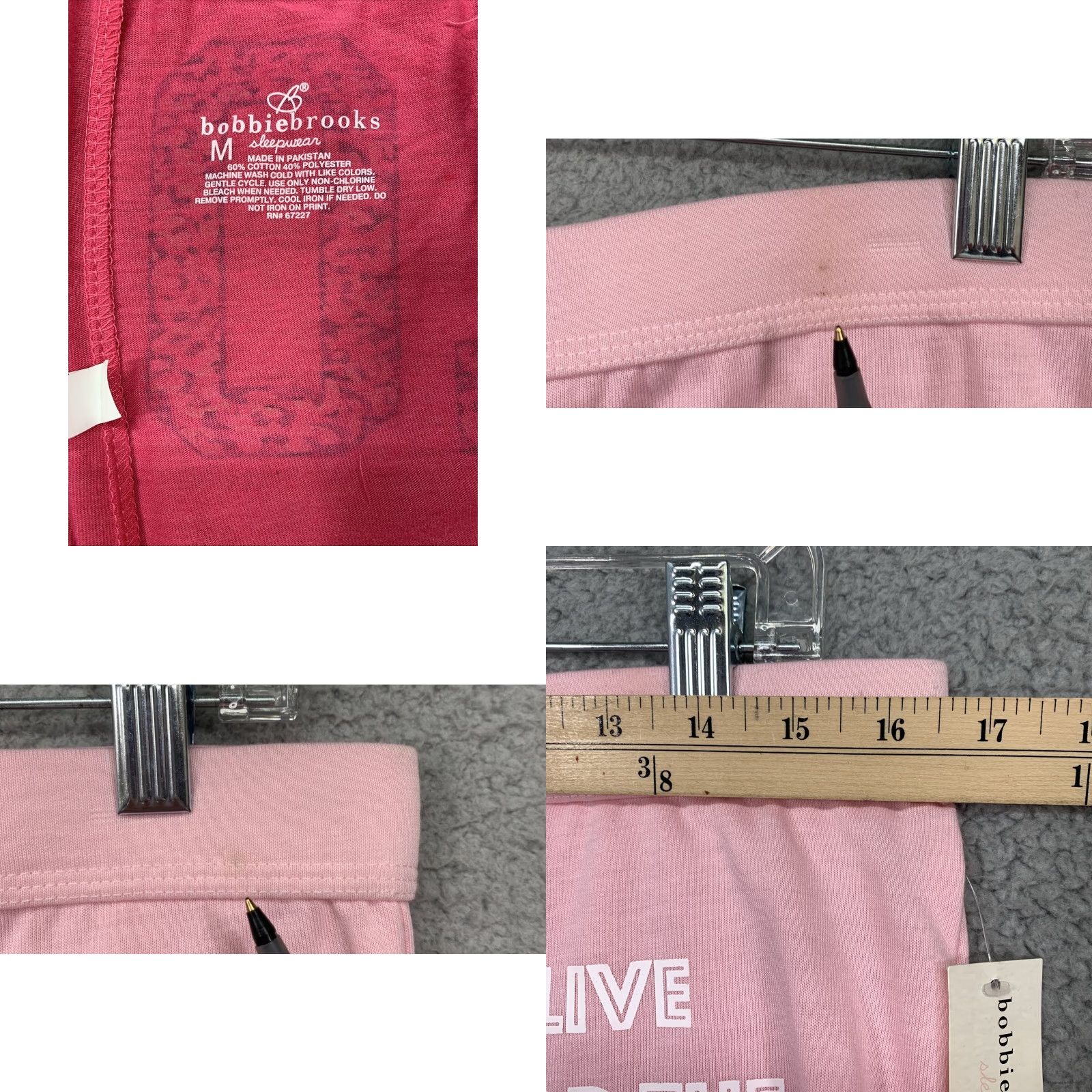 Vintage NEW Bobbie Brooks 2 pr PJ Bottoms/Shorts Women’s Size Medium Pink 1-NWT 1-NWOT Size ONE SIZE - 8 Thumbnail