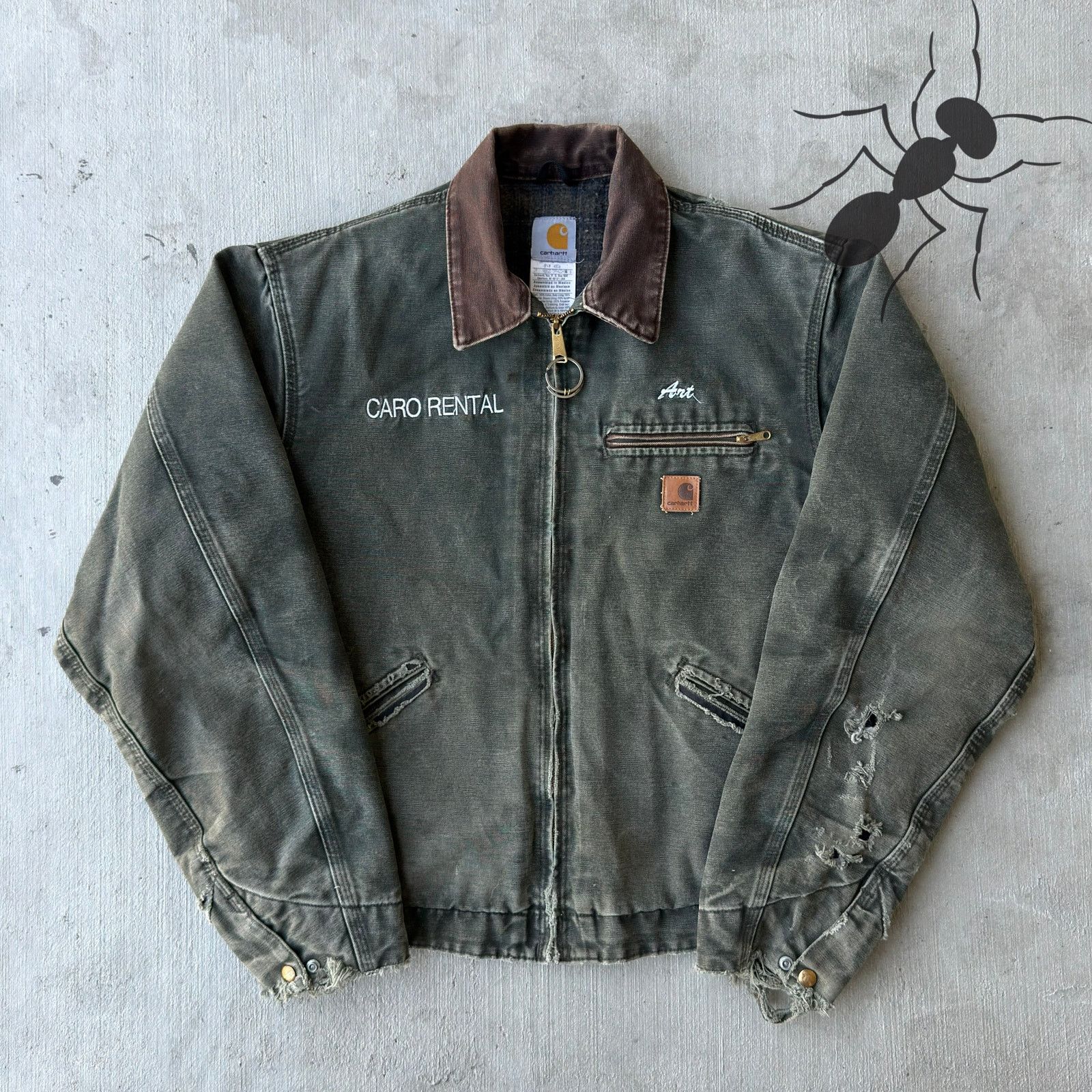 Carhartt × Vintage Carhartt J97 MOS green Detroit work wear jacket Size US L / EU 52-54 / 3 - 1 Thumbnail