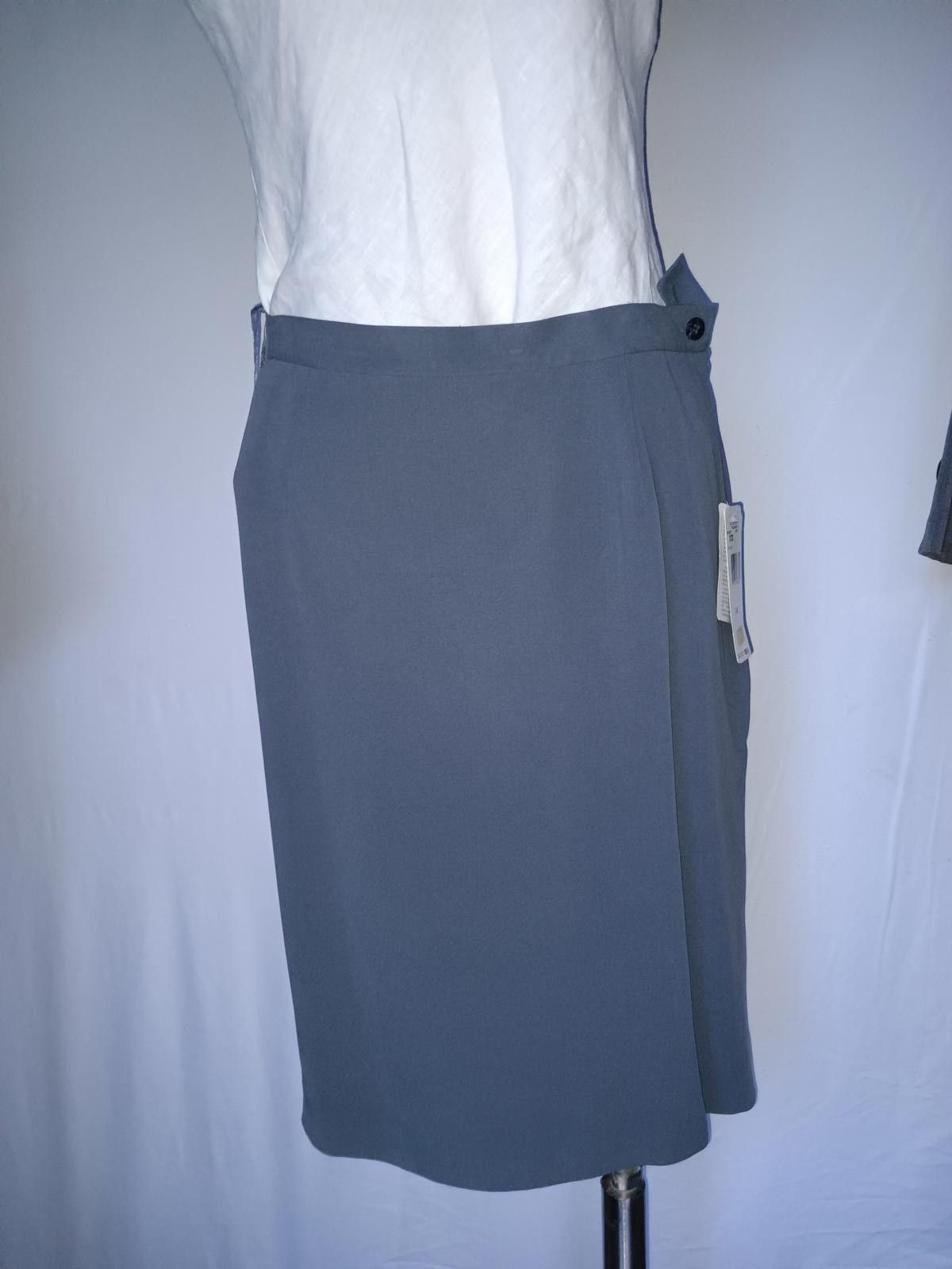 Designer Clara Sunwoo Classic Gray Pencil Skirt - Size 14 Size 36" / US 14 / IT 50 - 2 Thumbnail