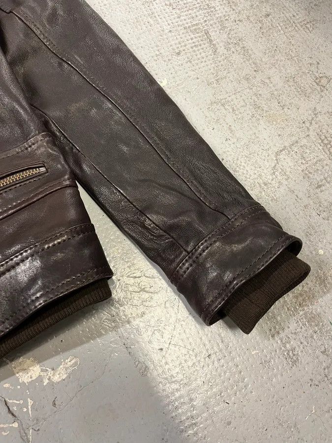 Dolce & Gabbana AW2008 Dolce & Gabbana Brown Leather Biker Jacket Size US M / EU 48-50 / 2 - 6 Thumbnail