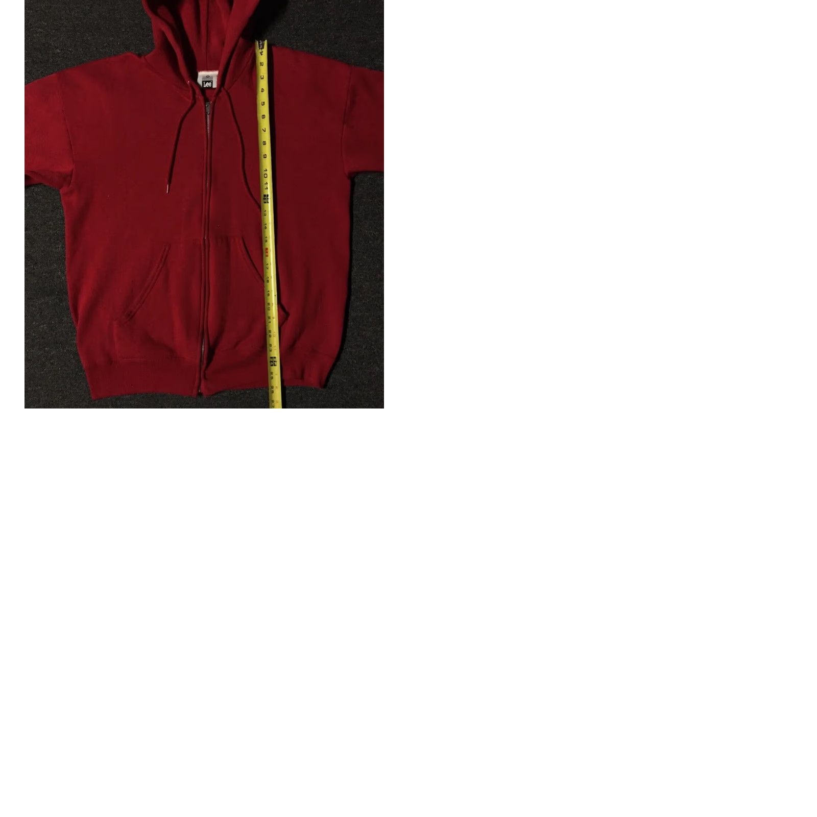 Lee VINTAGE LEE Zip Hoodie M USA 80s 90s Red Faded Full Zip Sweatshirt Mens Size US M / EU 48-50 / 2 - 9 Thumbnail