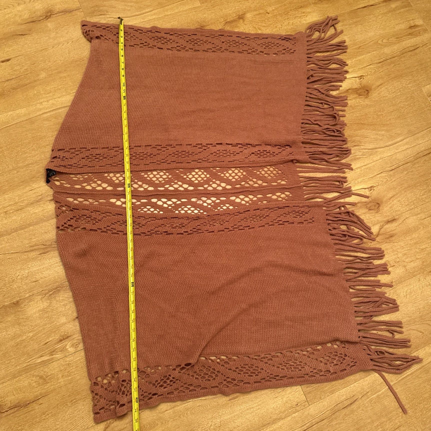 Vintage Max Edition Open Front Shawl Collar Sleeveless Fringe Vest 3XL Crochet Pink Boho Women Vest Bohemian Casual Size XXL / US 16-18 / IT 52-54 - 3 Thumbnail