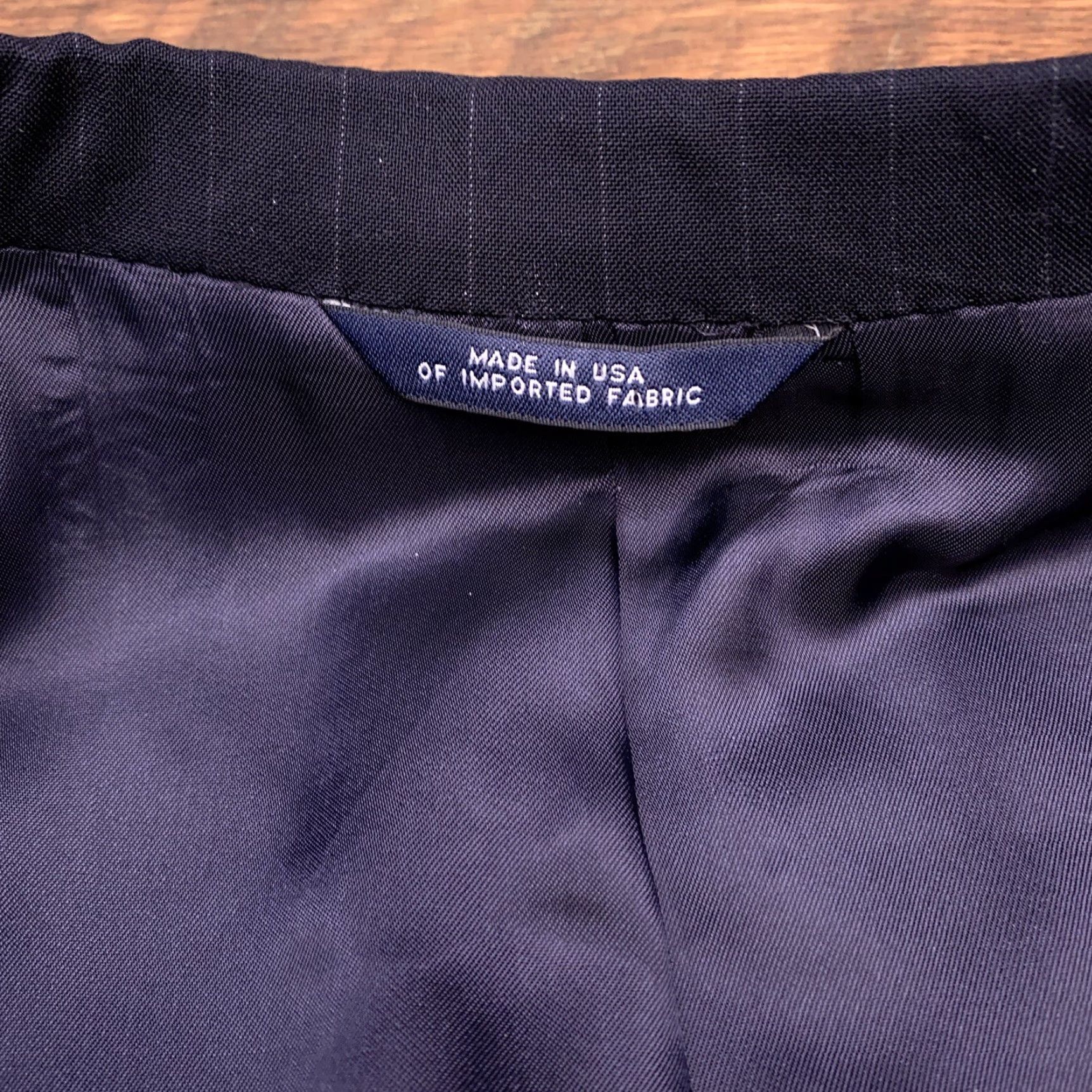 Brooks Brothers Brooks Brothers Blazer Jacket Single-Breasted 46 Long Wool Navy Pinstripe Mens Regular Notch Lapel Blue Vintage: No Size 46R - 4 Thumbnail