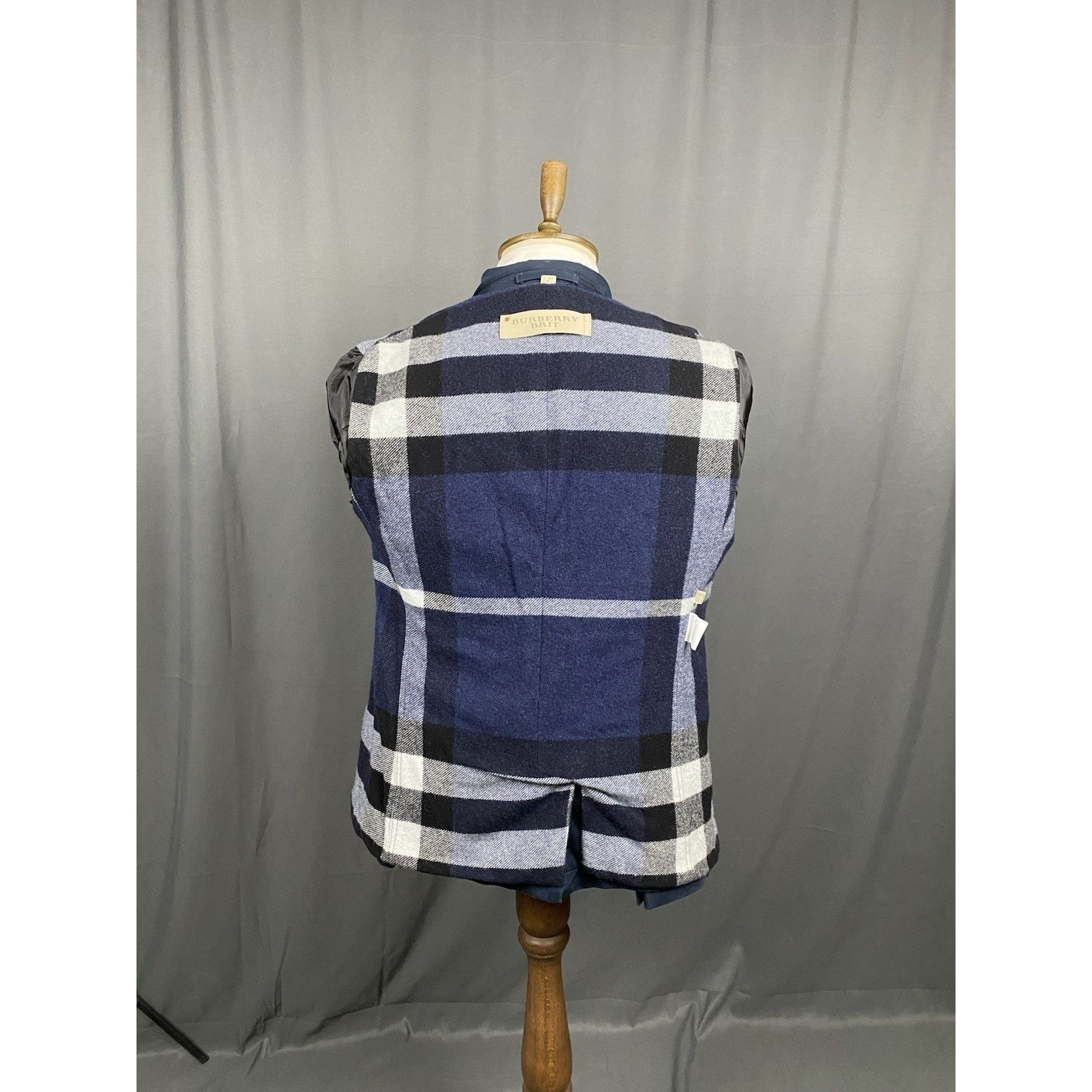 Burberry Burberry Men's Blue Wool Lined Blazer Sportcoat Jacket Size Size 50R - 10 Thumbnail