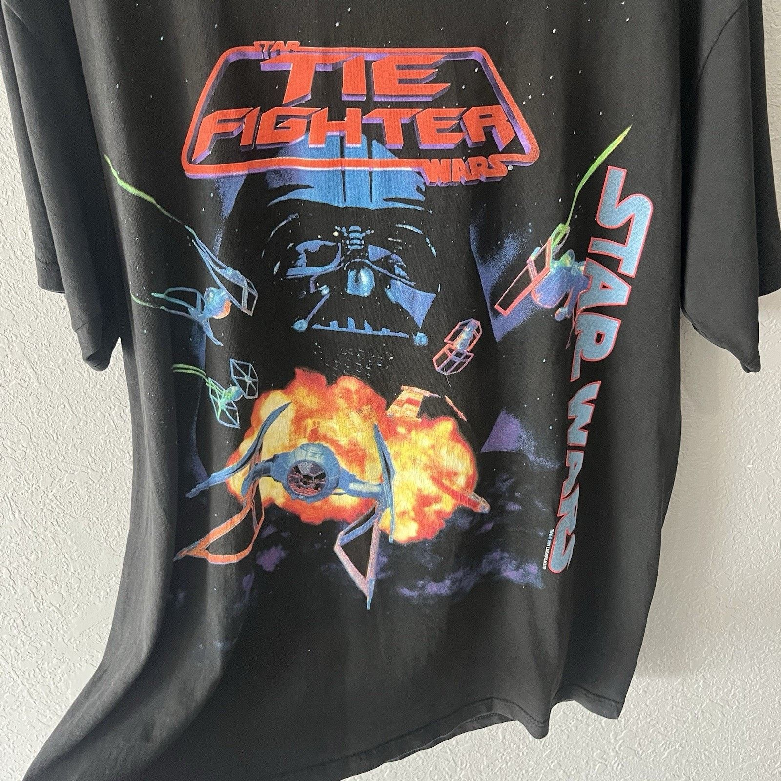 Giant Vintage 90s Star Wars Tie Fighter Video Game Tshirt Men XL G Size US XL / EU 56 / 4 - 2 Thumbnail