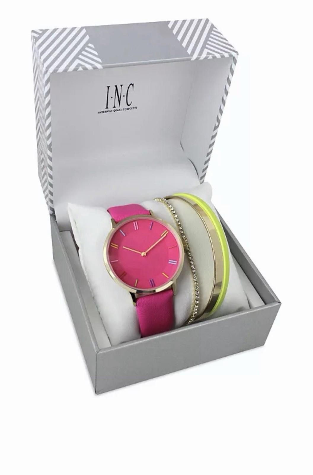 Other INC Women's Pink Strap Watch 38mm Gift Set Pink Size ONE SIZE - 1 Thumbnail