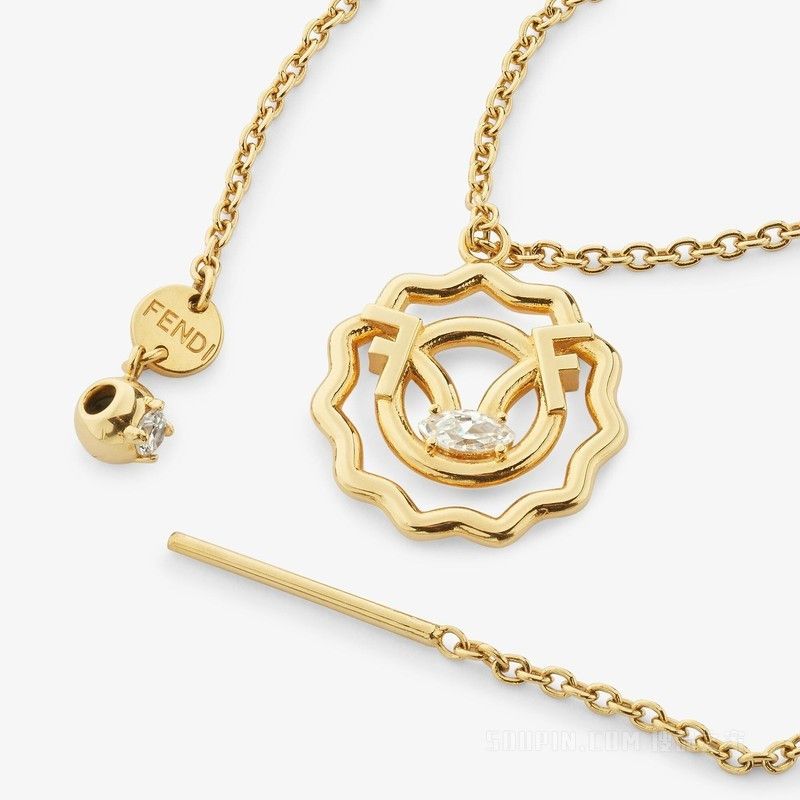 Fendi o1loc1c0824 Size: OS / Astrology Necklace in Golden Size ONE SIZE - 5 Thumbnail