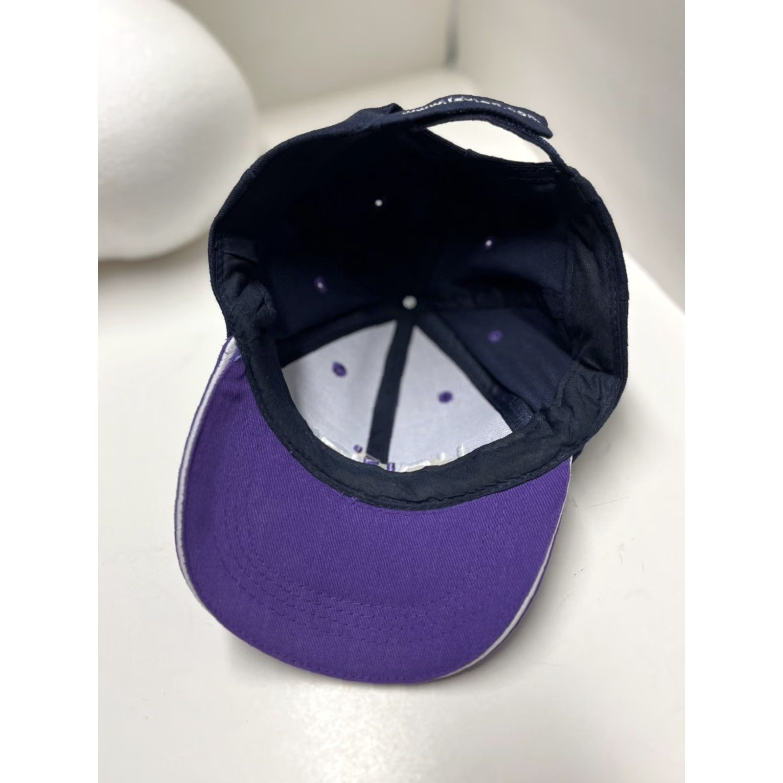 Vintage L'Avion Lavion Hat Cap Airline Aviation Purple Navy Baseball Cap Men One Size Adjustable Blue Transportation Travel Workwear Varsity Mens Size ONE SIZE - 6 Thumbnail
