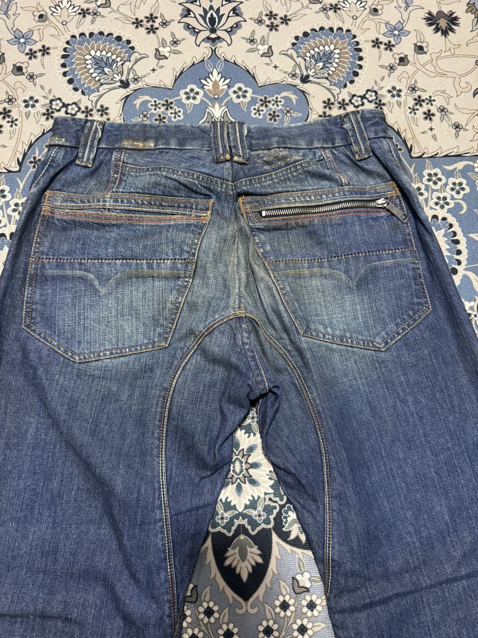 Diesel × Diesel Black Gold Diesel Industry Double Waist Zipper Jeans Buttonfly Size US 33 - 4 Thumbnail