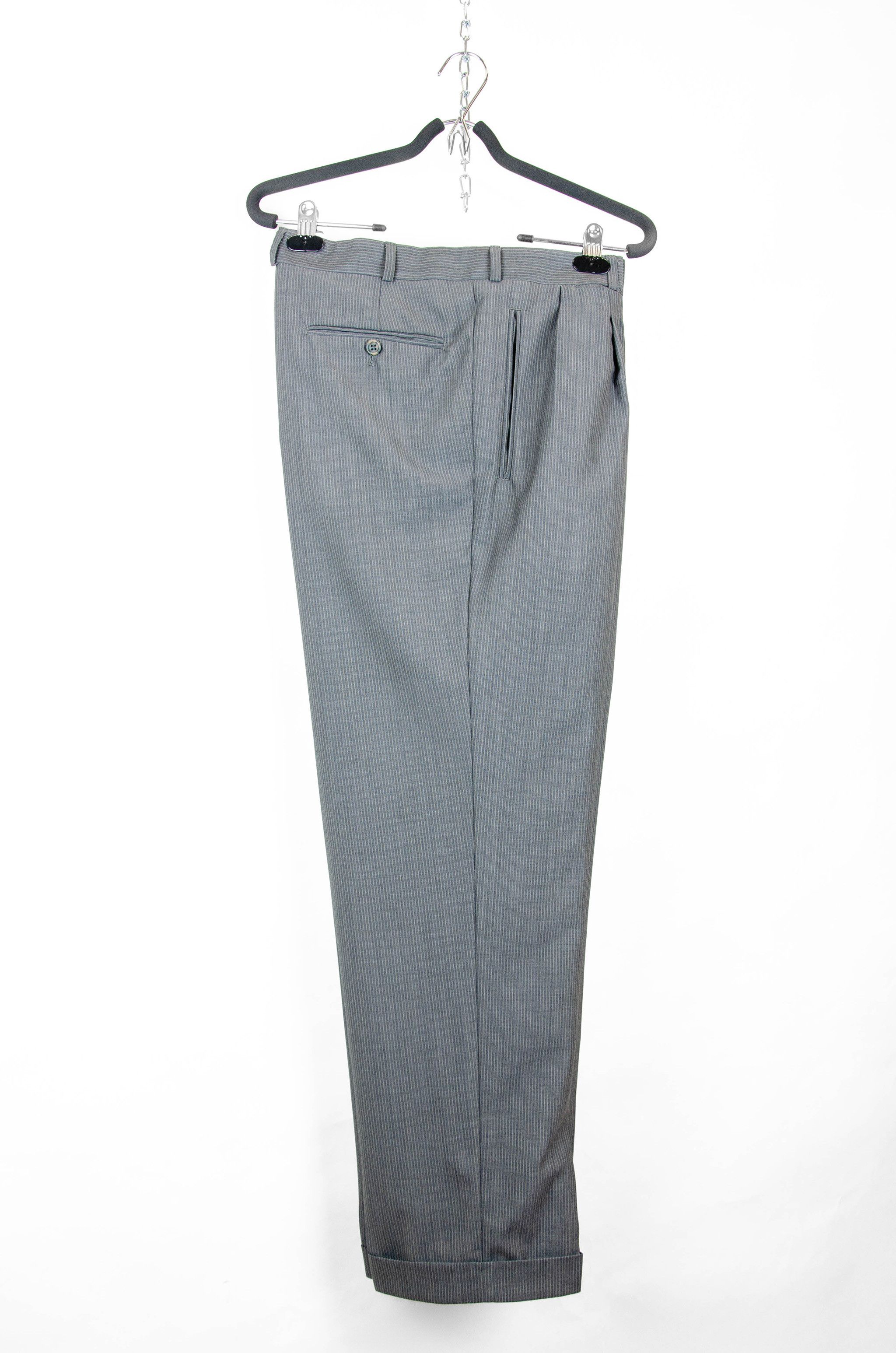 Yves Saint Laurent YSL Pour Homme Pinstripe Wool Suit - Size 26 Size 46R - 3 Thumbnail