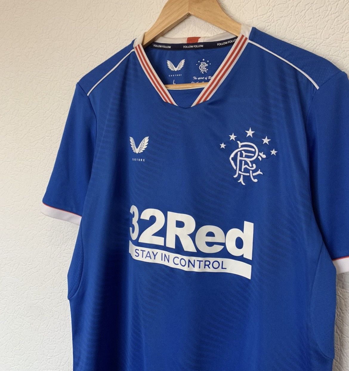 Castore RANGERS CASTORE 2020/2021 HOME KIT SOCCER JERSEY FOOTBALL Size US L / EU 52-54 / 3 - 2 Thumbnail