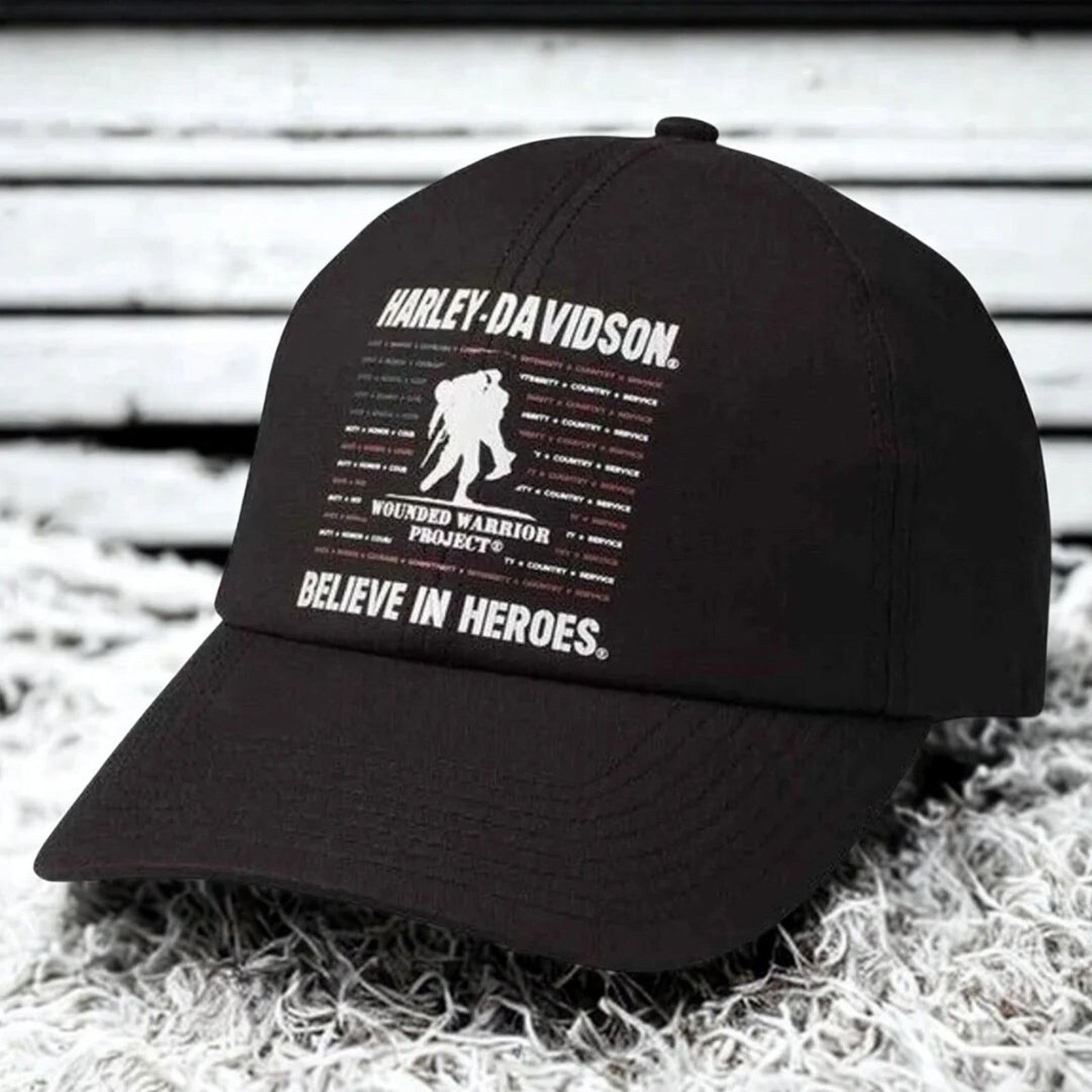 Harley Davidson Harley-Davidson Wounded Warrior Project Hero Hat Flex Cap L Size ONE SIZE - 1 Thumbnail