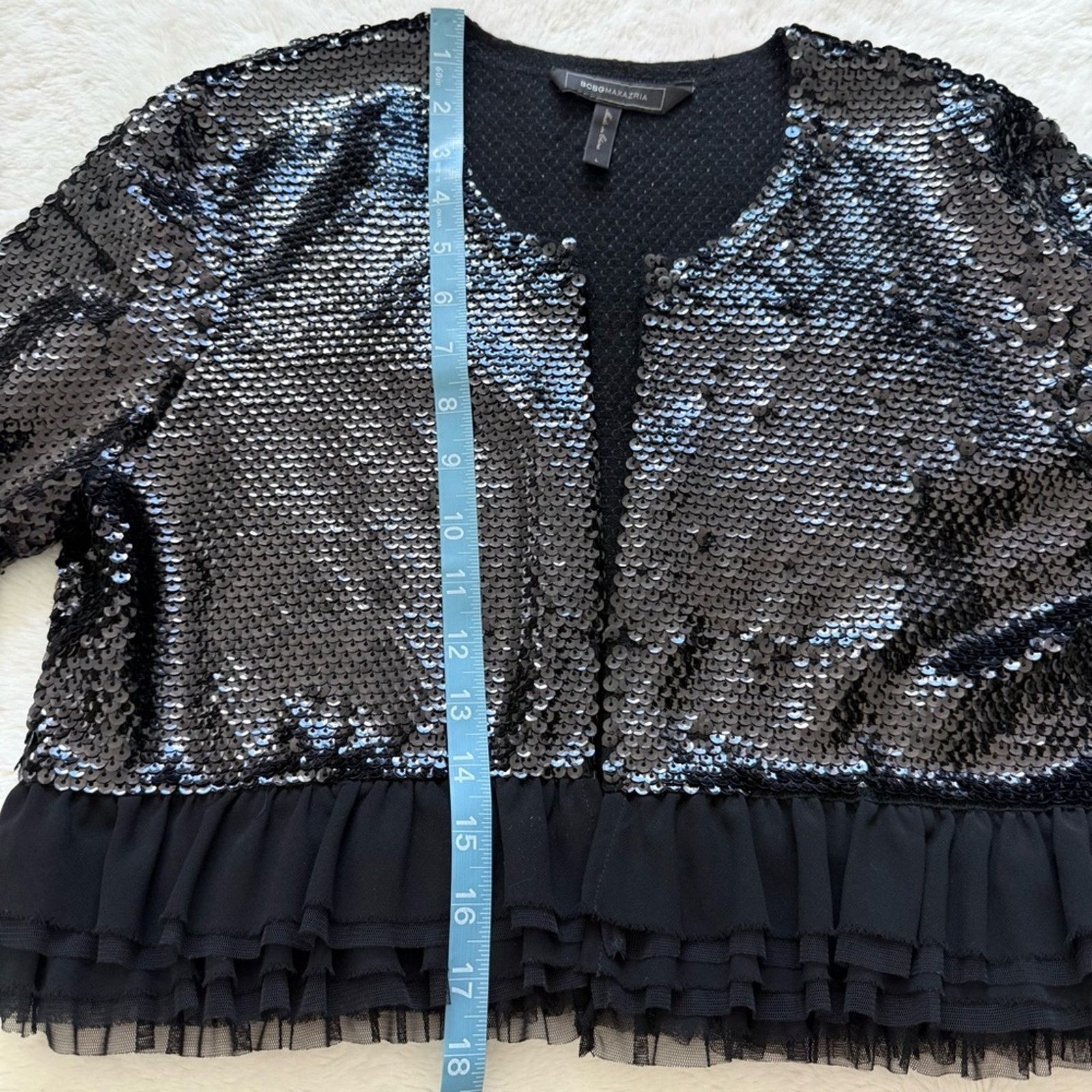 Bcbgmaxazria BCBG Maxazria crop top with sequins size L Size L / US 10 / IT 46 - 7 Thumbnail