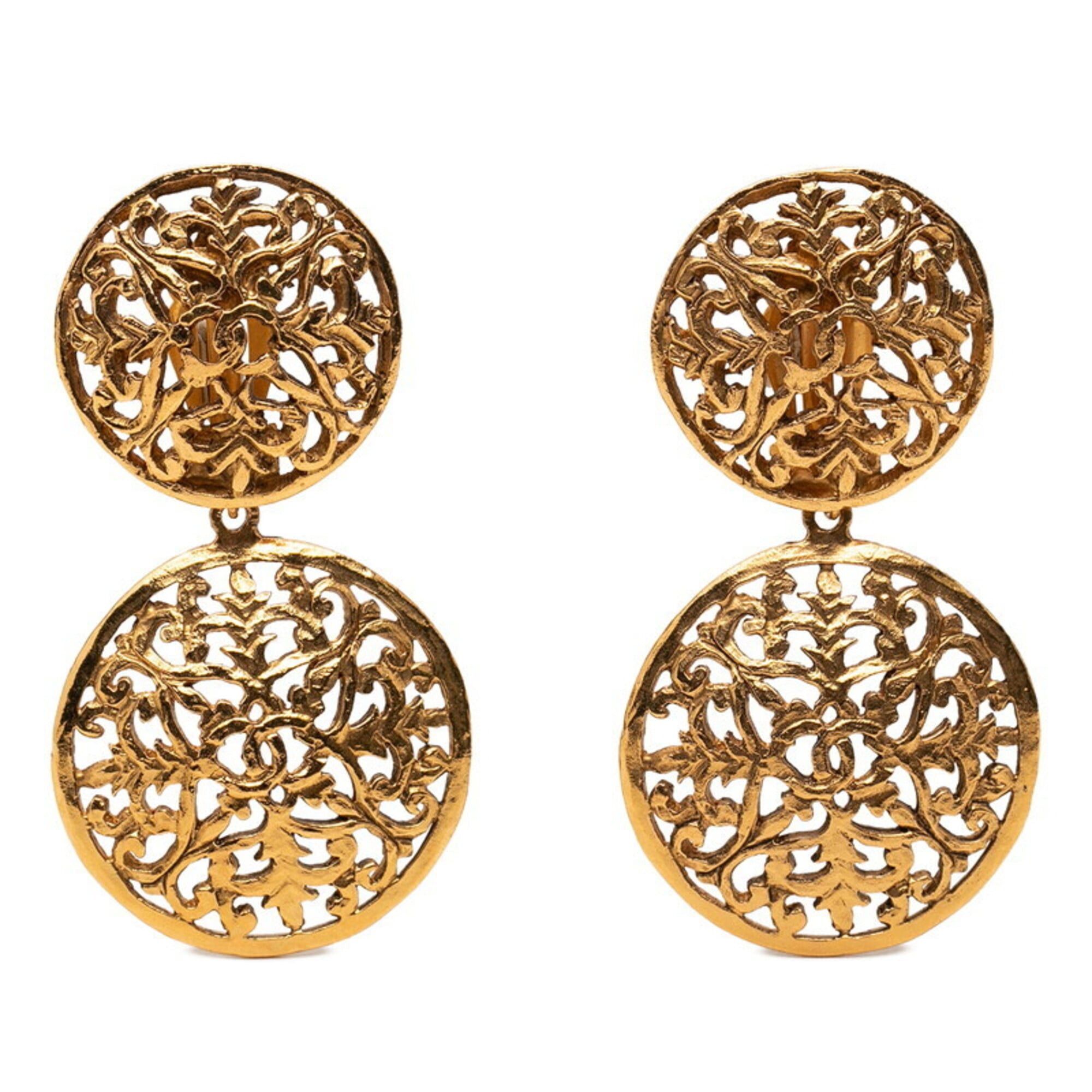 Chanel Chanel Coco Mark Vintage Earrings, Gold Plated, Women's CHANEL Size ONE SIZE - 1 Thumbnail