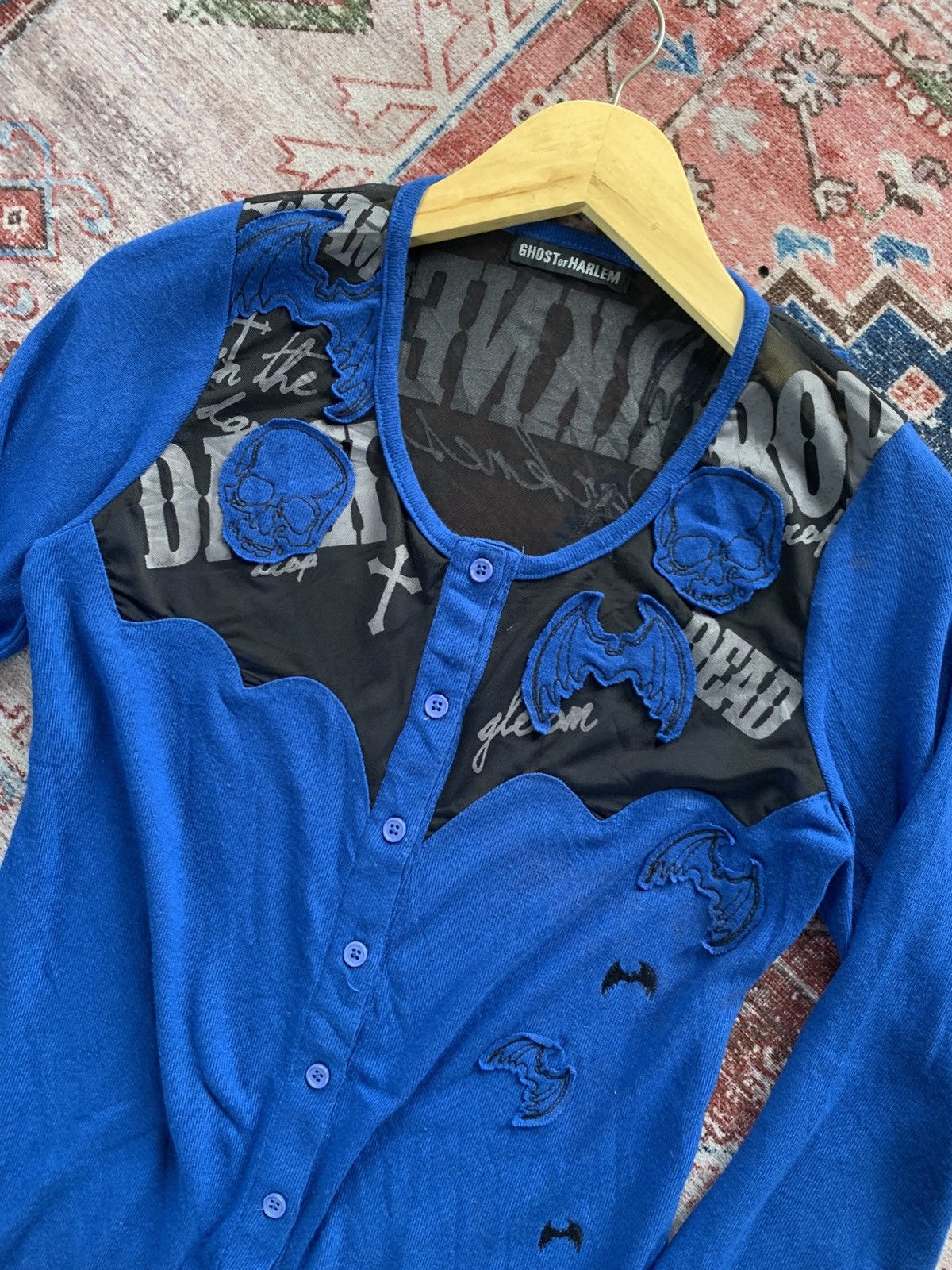 14th Addiction × Japanese Brand × Le Grande Bleu (L.G.B.) Ghotic Ghost of harlem mesh cardigan seditionaries punk Size M / US 6-8 / IT 42-44 - 2 Thumbnail
