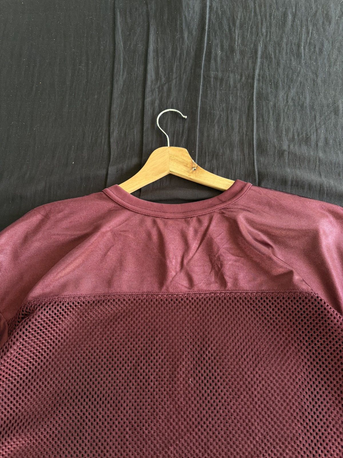 Japanese Brand Vtg RAWLINGS Youth Football Practice Jersey Mesh Net Maroon Size US XL / EU 56 / 4 - 4 Thumbnail