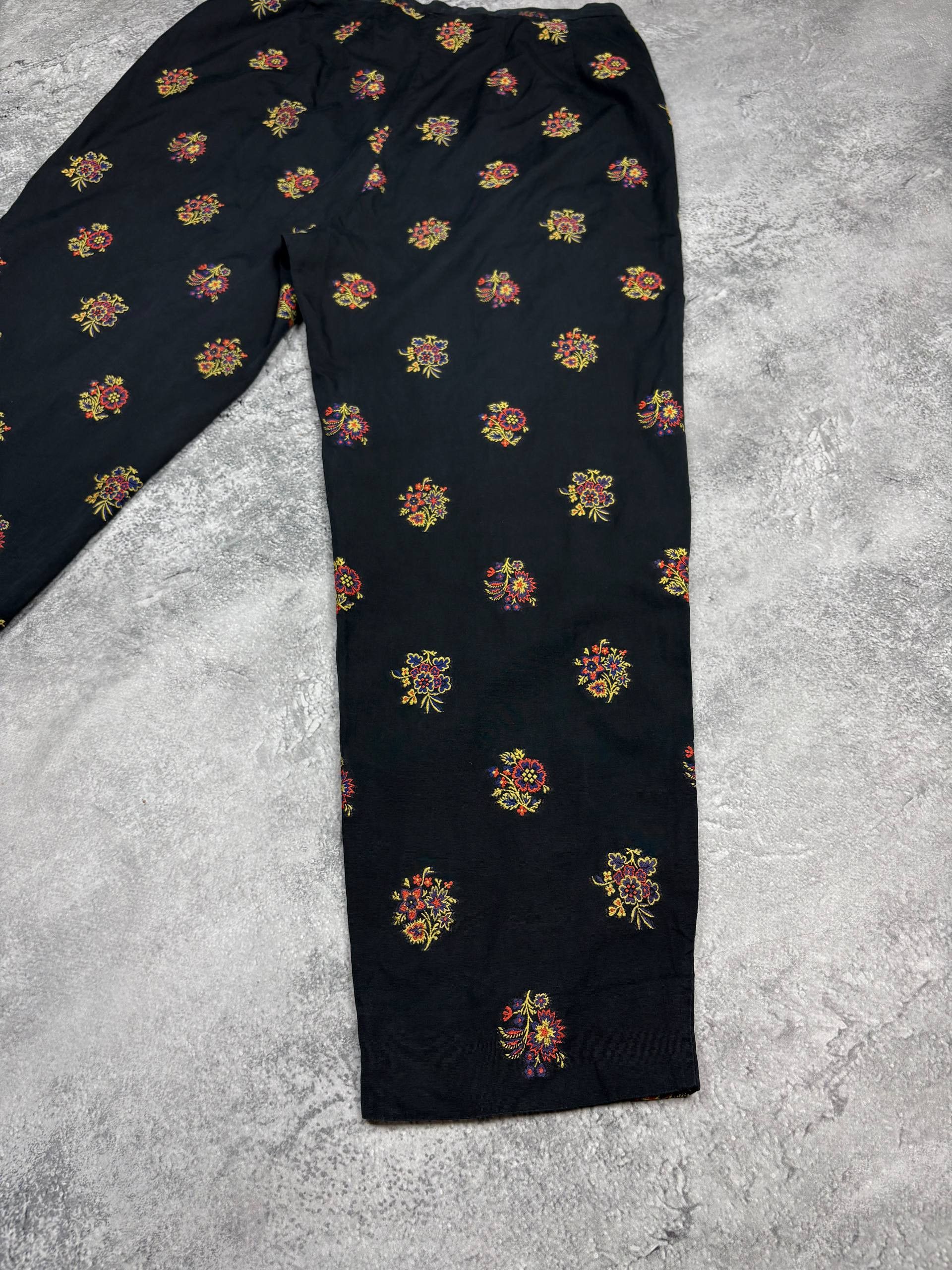 Kenzo Women Kenzo Jeans Pants Oriental Floral Art Print Vintage Size 28" / US 6 / IT 42 - 9 Thumbnail